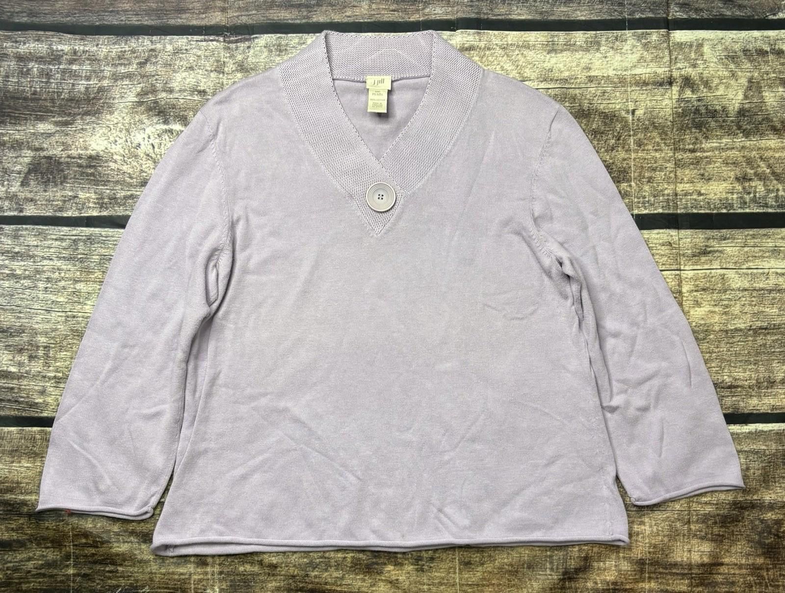 Other J Jill Sweater Womens Medium P Cotton Shawl V-Neck Button Size M / US 6-8 / IT 42-44 - 1 Thumbnail
