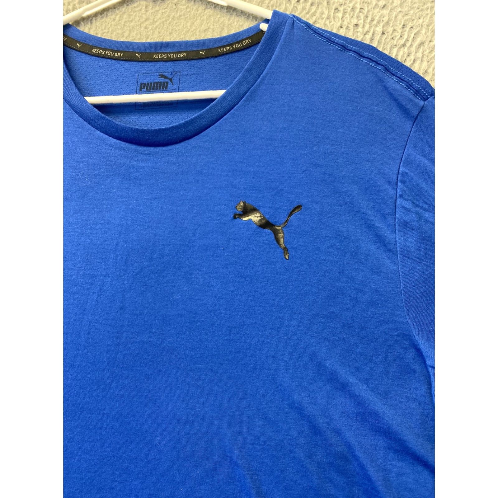 Puma PUMA T-Shirt Men Extra Large Blue Logo Short Sleeve Casual All Seasons Knit 2010s Size US XL / EU 56 / 4 - 2 Thumbnail