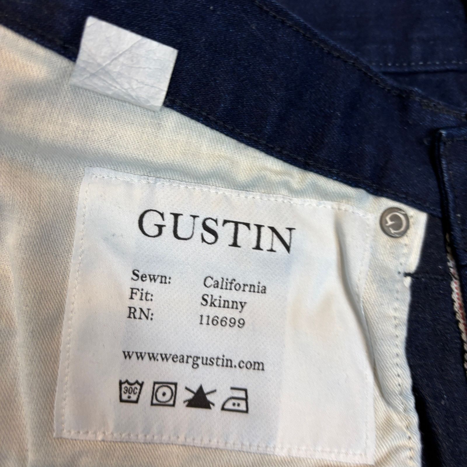 Gustin Gustin California Skinny Selvedge Denim Jeans Men's 32x33 Size US 32 / EU 48 - 6 Thumbnail