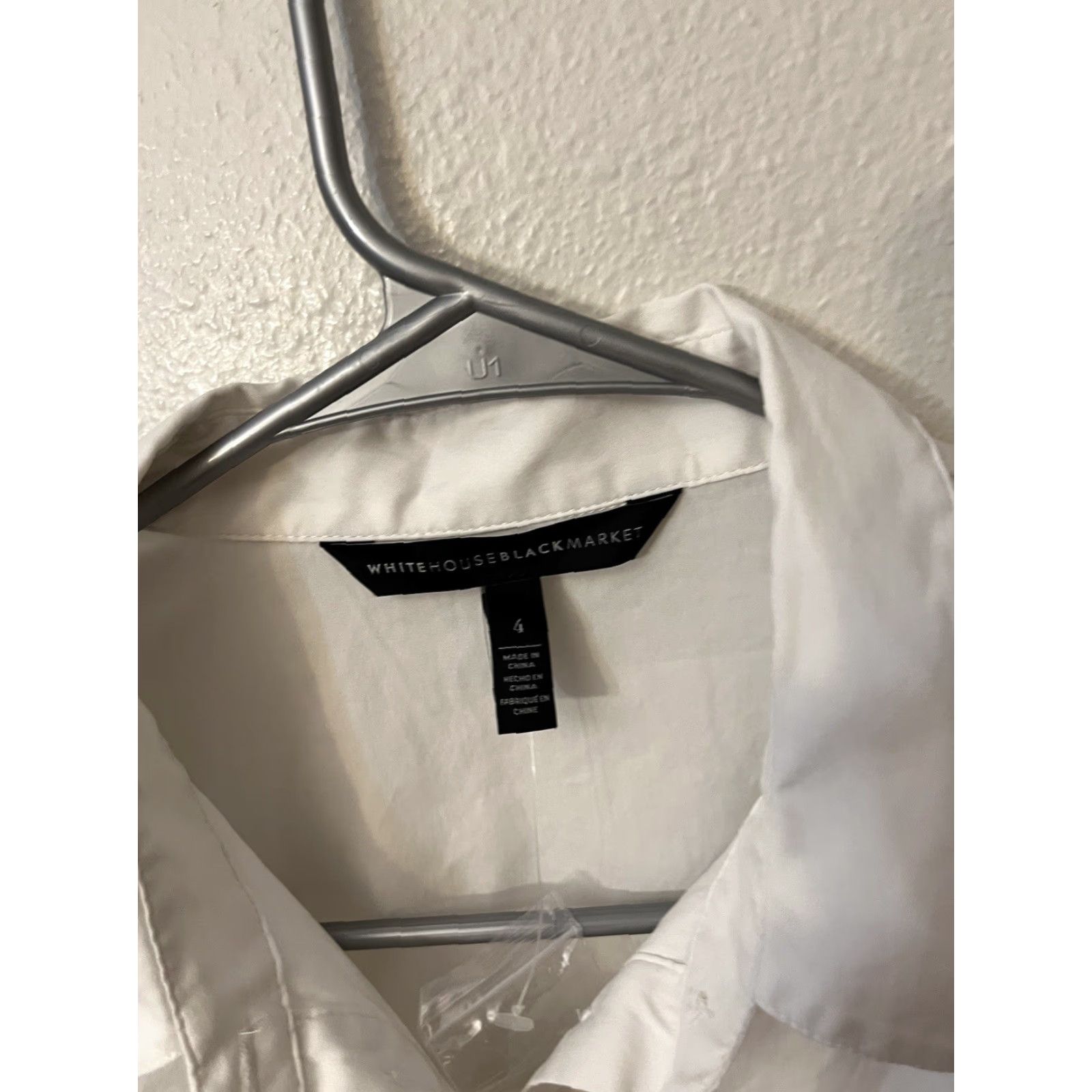 White House Black Market White House Black Market Button-Up Shirt Womens 4 White Long Sleeve Collared Workwear Size S / US 4 / IT 40 - 3 Thumbnail