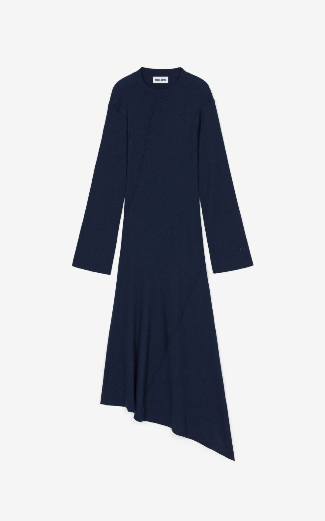 Kenzo o1y1025 Midi Dress in Navy Blue Size S / US 4 / IT 40 - 1 Thumbnail