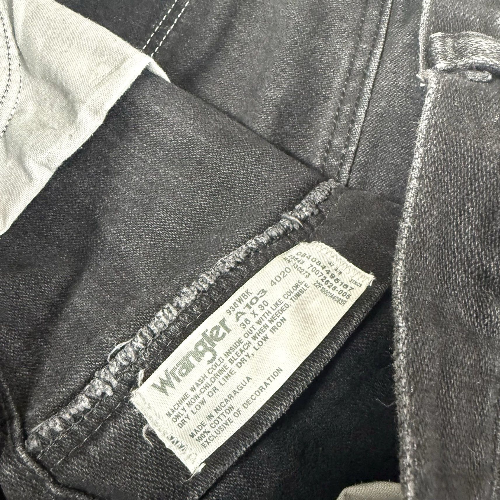 Wrangler Wrangler Jeans Men 36x30 Black 936 Slim Straight Denim Pants Western Work Cowboy Size US 36 / EU 52 - 7 Thumbnail