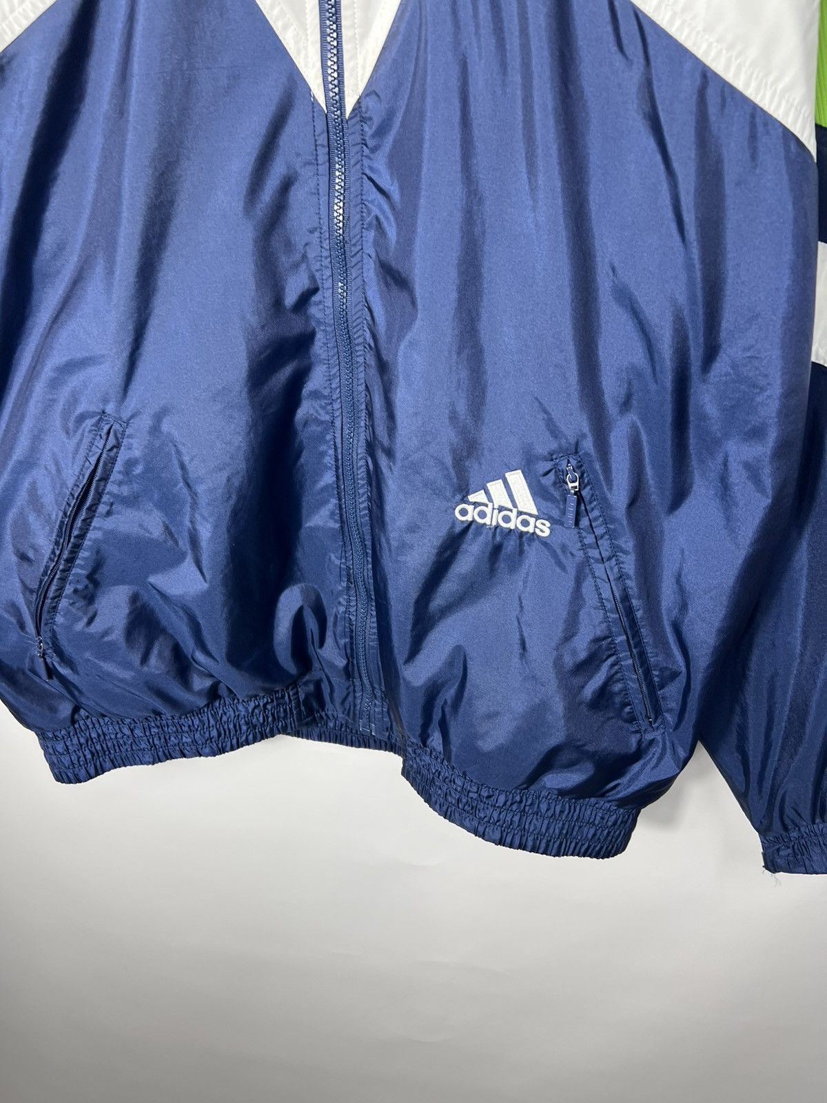 Adidas ADIDAS VINTAGE NEYLON JACKET Y2K 00s SOCCER JACKET RETRO Size US XL / EU 56 / 4 - 3 Thumbnail