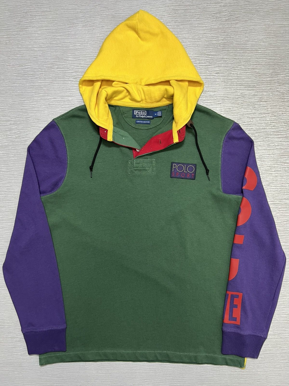 Polo Ralph Lauren Polo Ralph Lauren - ‘Snow Beach’ Hooded Rugby 1993 Pullover Size US M / EU 48-50 / 2 - 4 Thumbnail