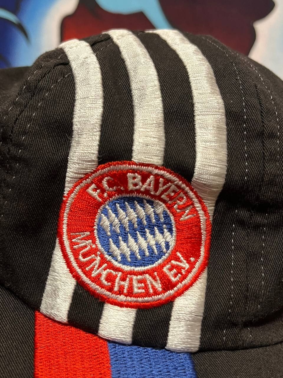 Adidas × Vintage Vintage Adidas Bayern soccer cap in black 90s Size ONE SIZE - 3 Thumbnail