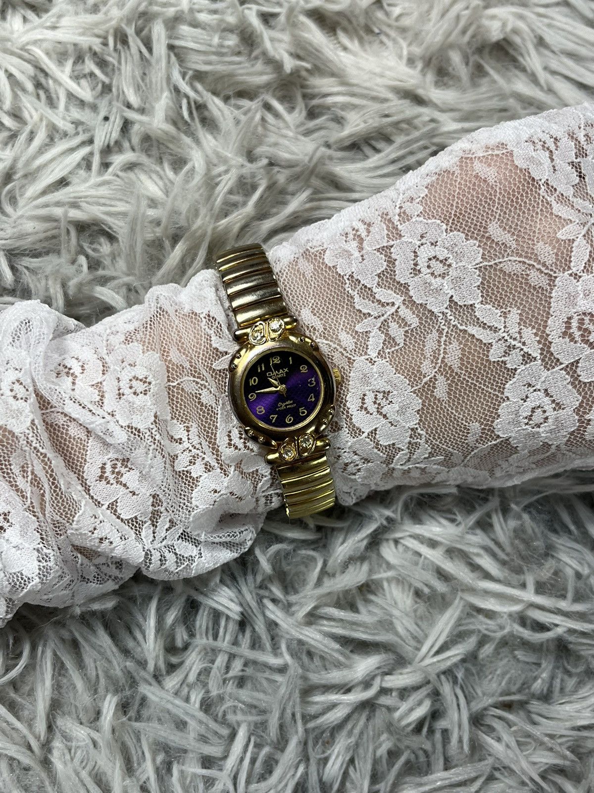 Jewelry Omax Gold & Purple Ladies’ Bracelet Watch – Japanese Brand Size ONE SIZE - 1 Thumbnail