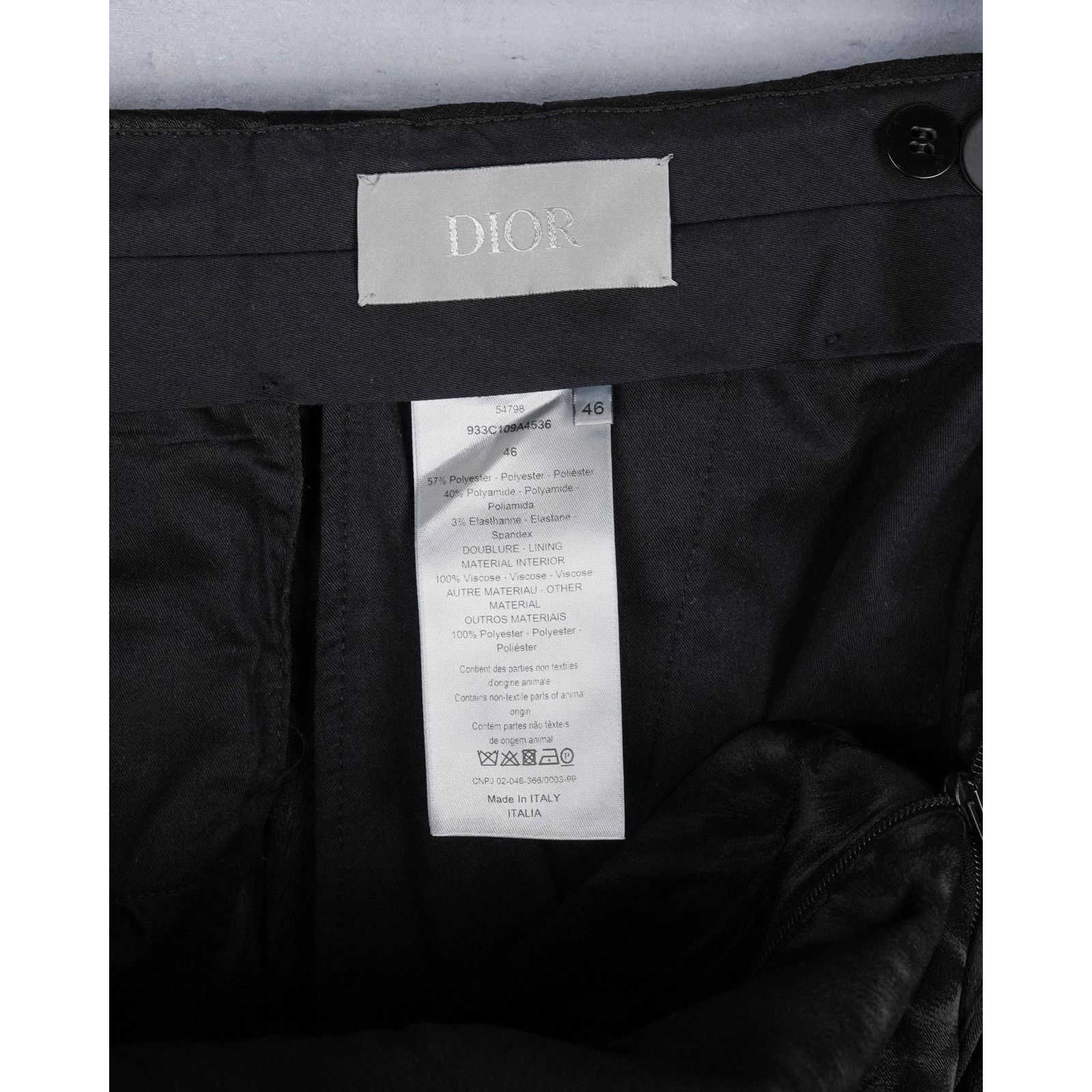 Dior Dior black patterned textured stylish women's trousers pants Size 32" / US 10 / IT 46 - 9 Thumbnail