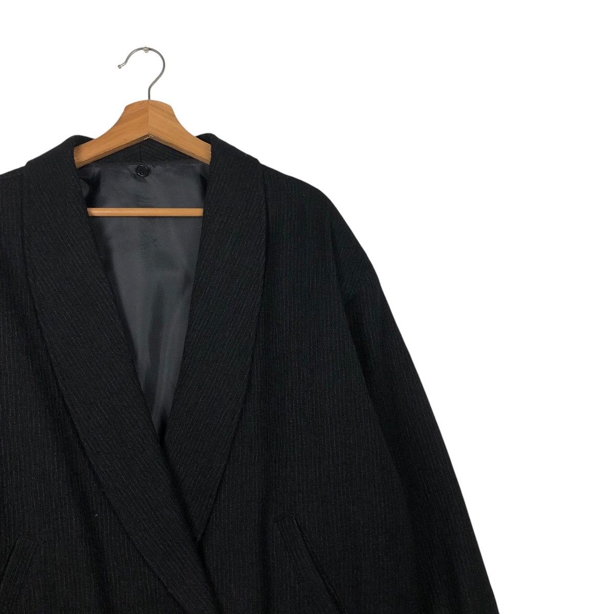Japanese Brand 📌Vtg Wool Bomber Jacket Herringbone Unbranded Issey Miyake Size US M / EU 48-50 / 2 - 7 Thumbnail