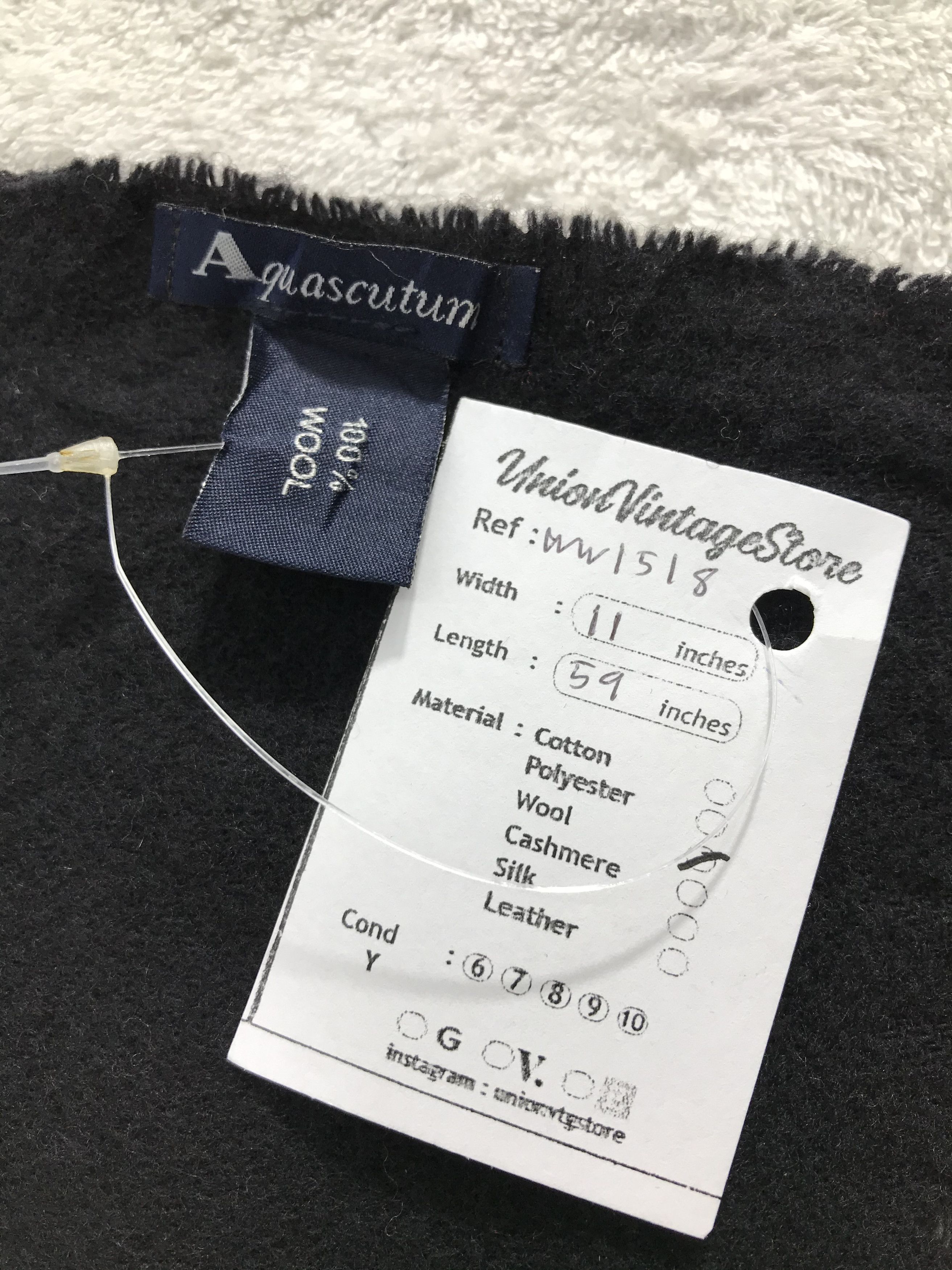 Aquascutum × Vintage Aquascutum Scarf / Muffler / Neckwear - WW1518 Size ONE SIZE - 6 Thumbnail