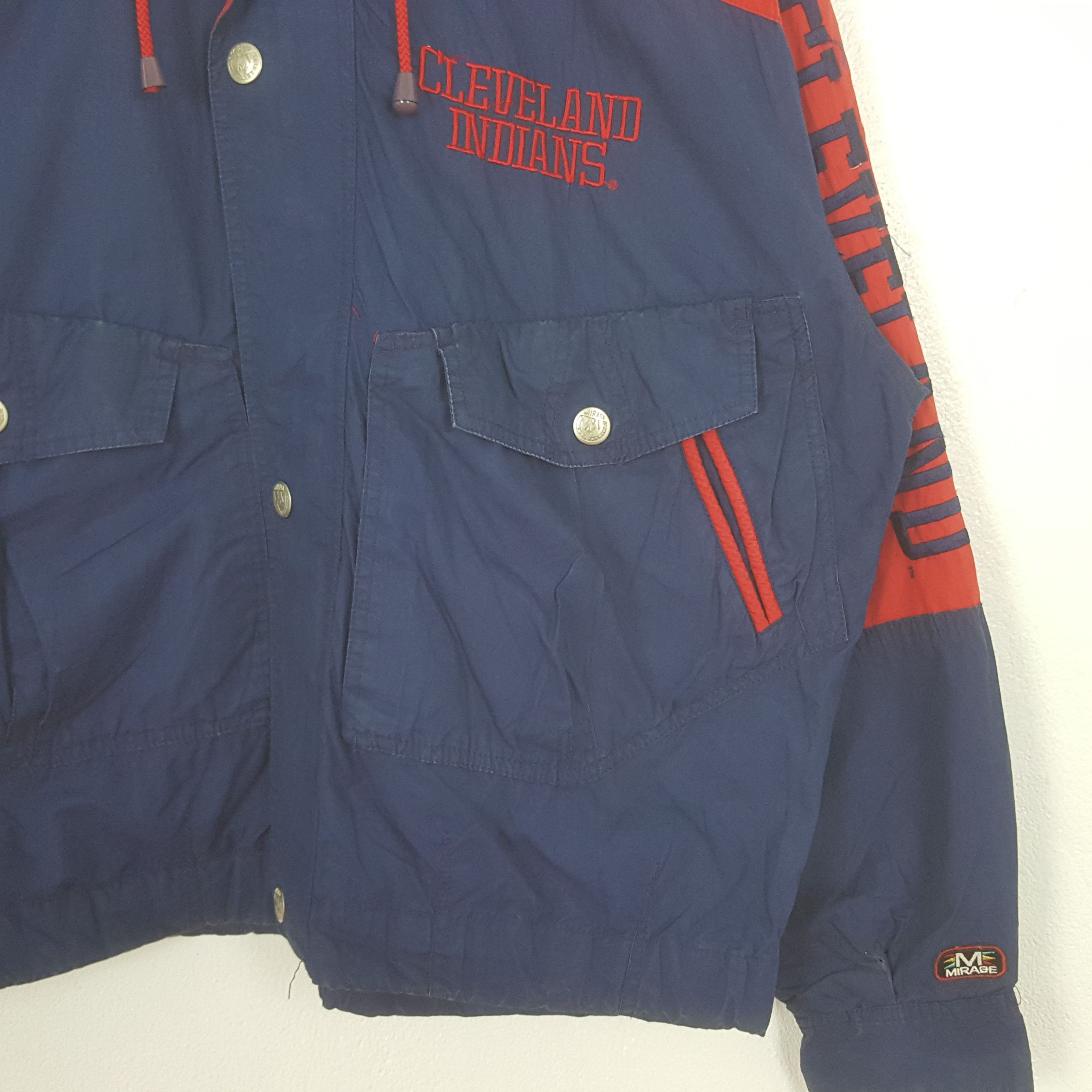 MLB Vintage Cleveland Indians Baseball Team Jacket C323N15 Size US XL / EU 56 / 4 - 2 Thumbnail
