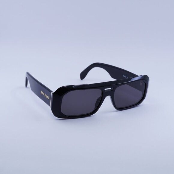 Palm Angels Palm Angels PERI102 WILLOW 1007 Sunglasses Black Rectangle Size ONE SIZE - 8 Thumbnail