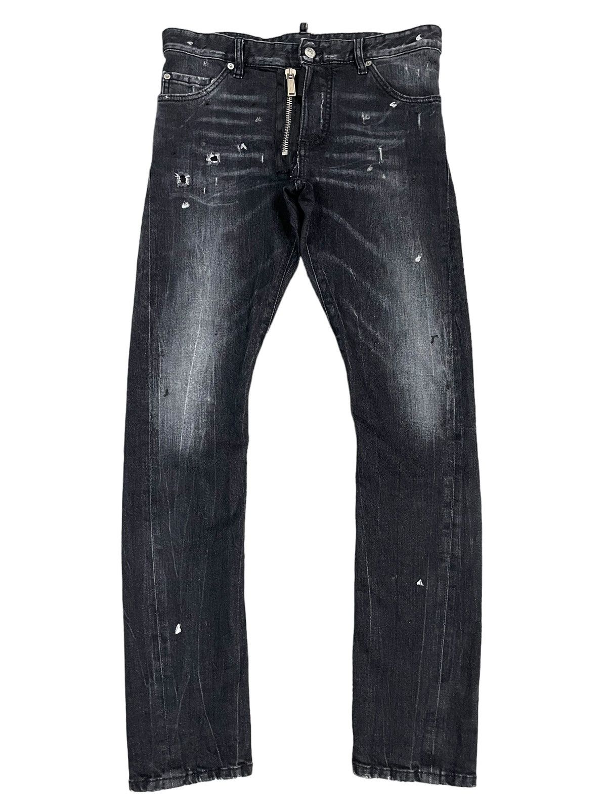 Dsquared2 Dsquared2 Grey Wash Scratch Avant Garde Style Ripped Jeans Size US 31 - 8 Thumbnail