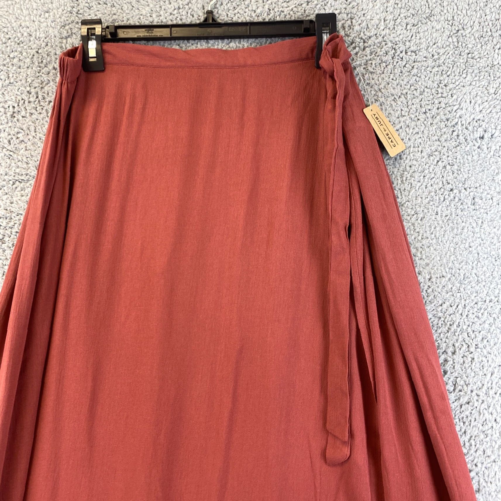 Vintage Cape Juby Long Maxi Skirt Women's XL Light Brown Mauve Solid Casual All Seasons Size 40" / US 18 - 2 Thumbnail