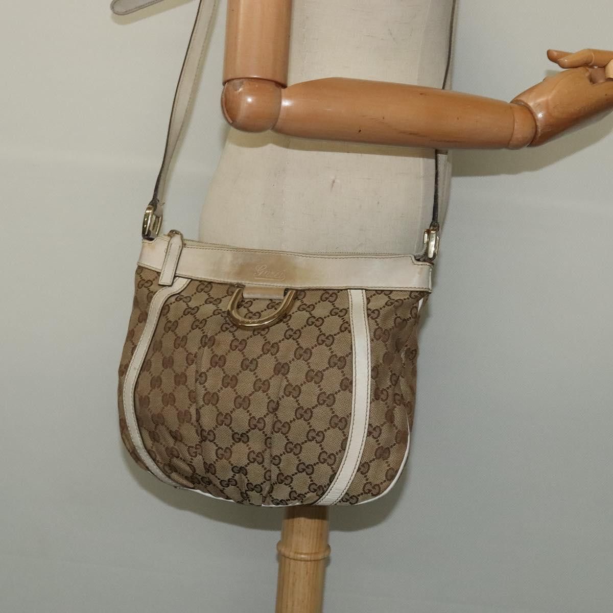 Gucci GUCCI GG Canvas Abbey Shoulder Bag Beige Gold Size ONE SIZE - 21 Thumbnail