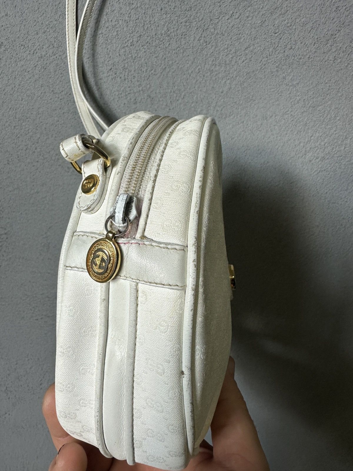 Gucci Vintage Gucci GG Micro Guccissima Canteen Circle Round Bag Size ONE SIZE - 6 Thumbnail