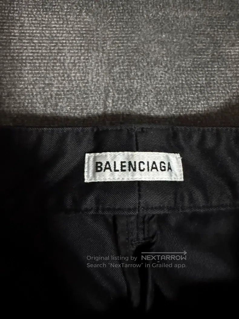 Balenciaga Balenciaga Trousers Black Wide Leg Pants Size 33" - 3 Thumbnail