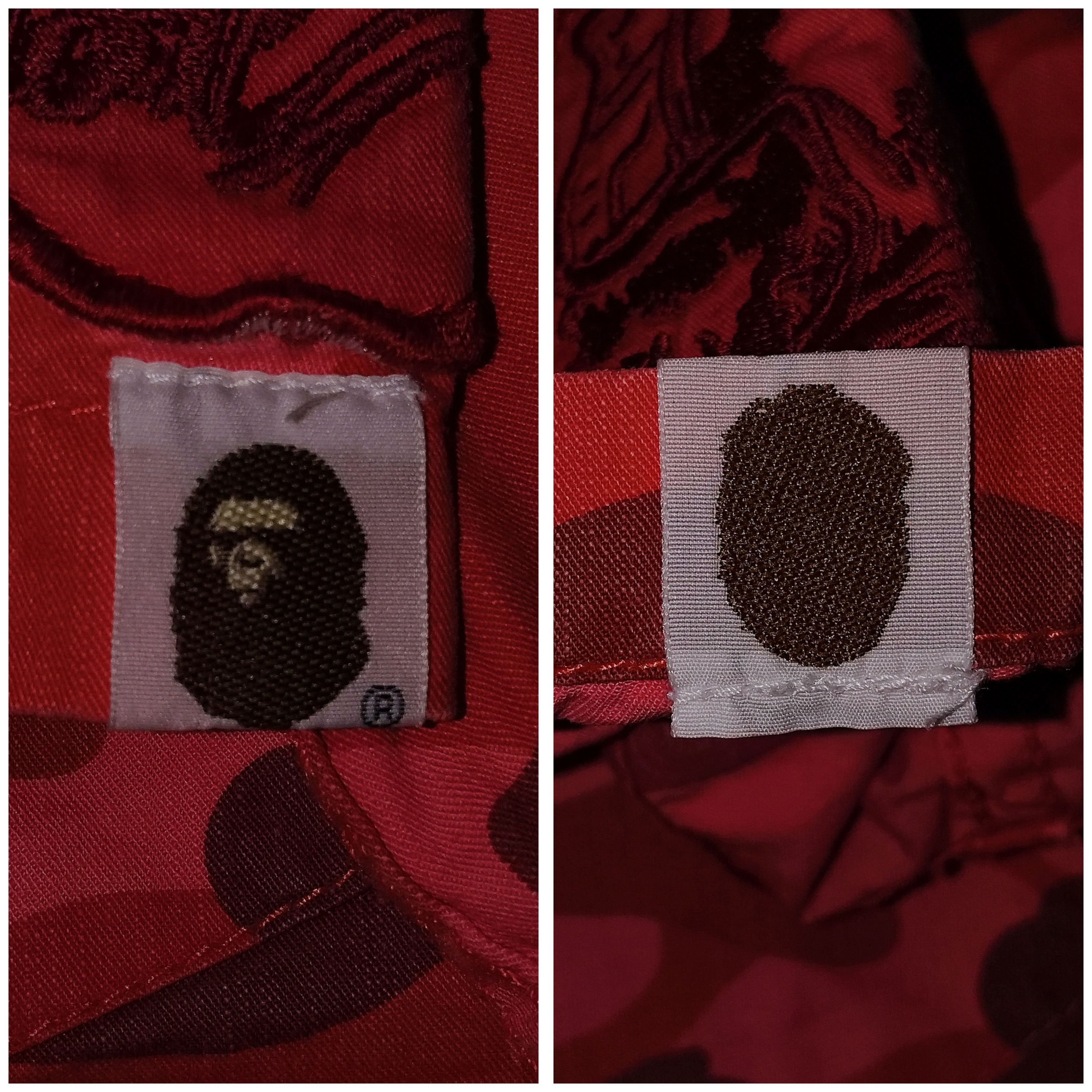 Bape 2006 Bape Kids Red Camo Militery Button Up Size US XXS / EU 40 - 7 Thumbnail
