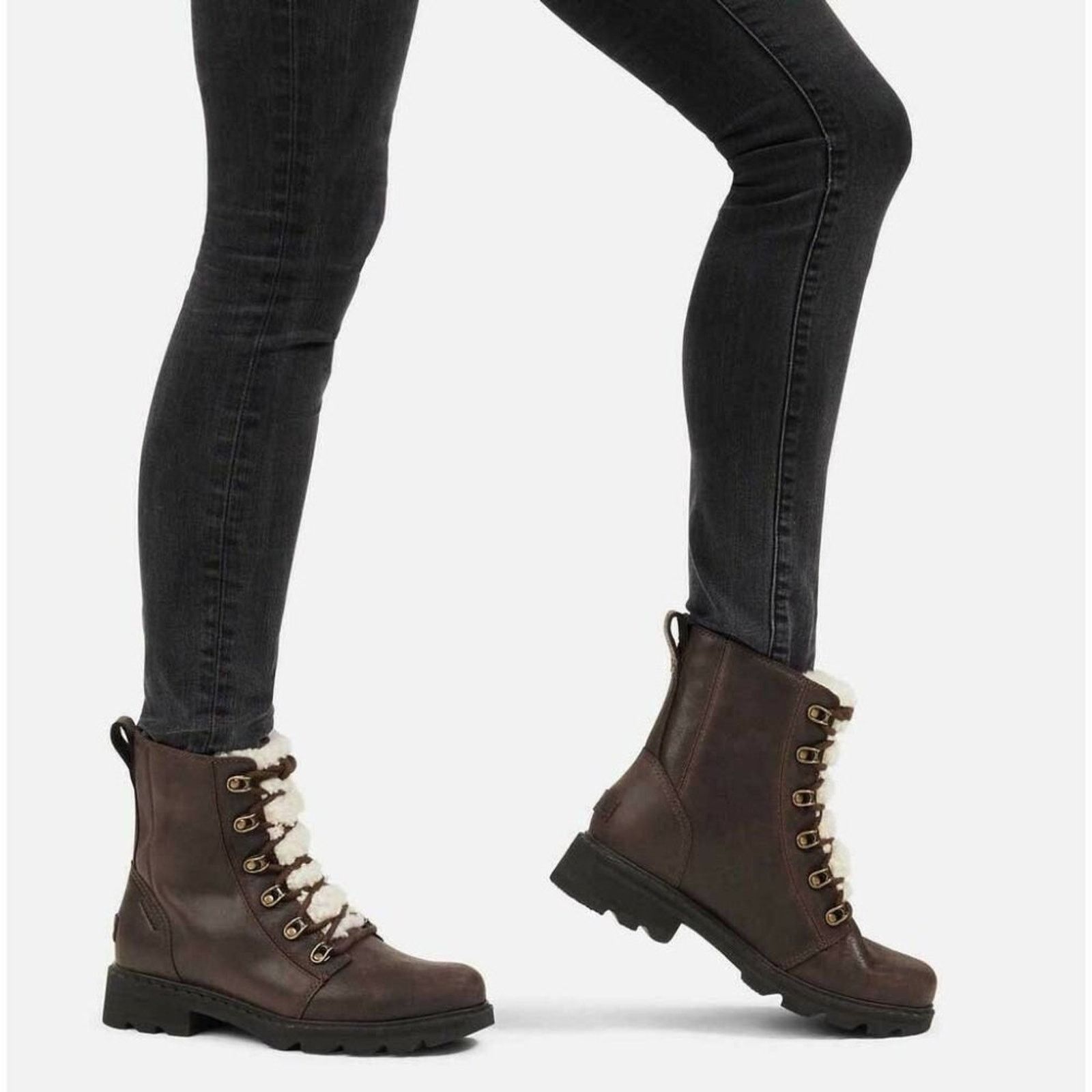SOREL Sorel Lennox Lace Cozy Shearling Waterproof Boots - Size 8 Size US 8 / IT 38 - 1 Thumbnail