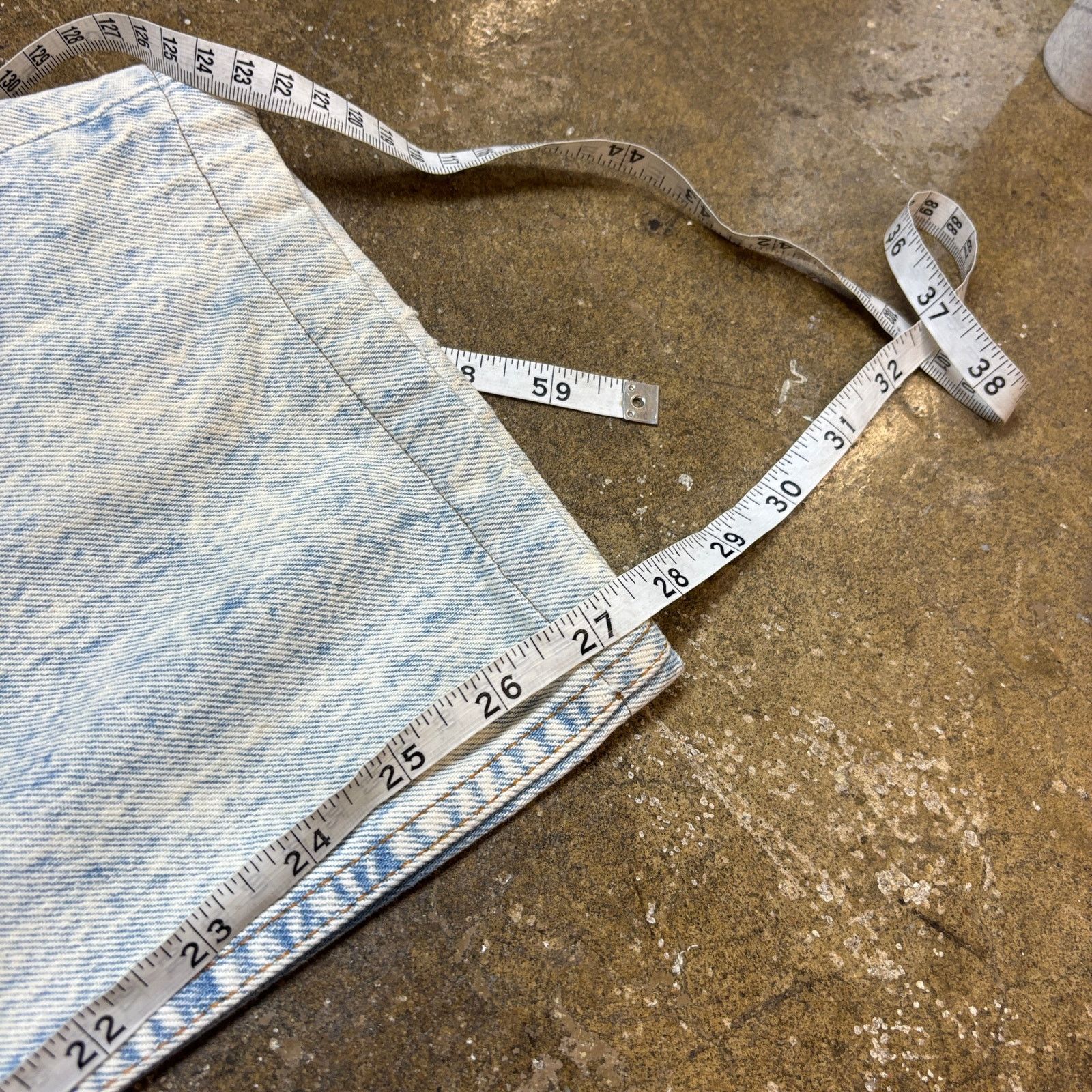 Levi's × Vintage VTG 80s Levi's 501 Straight Acid Wash Jeans 36x32 (34x27.5) Size US 34 / EU 50 - 9 Thumbnail