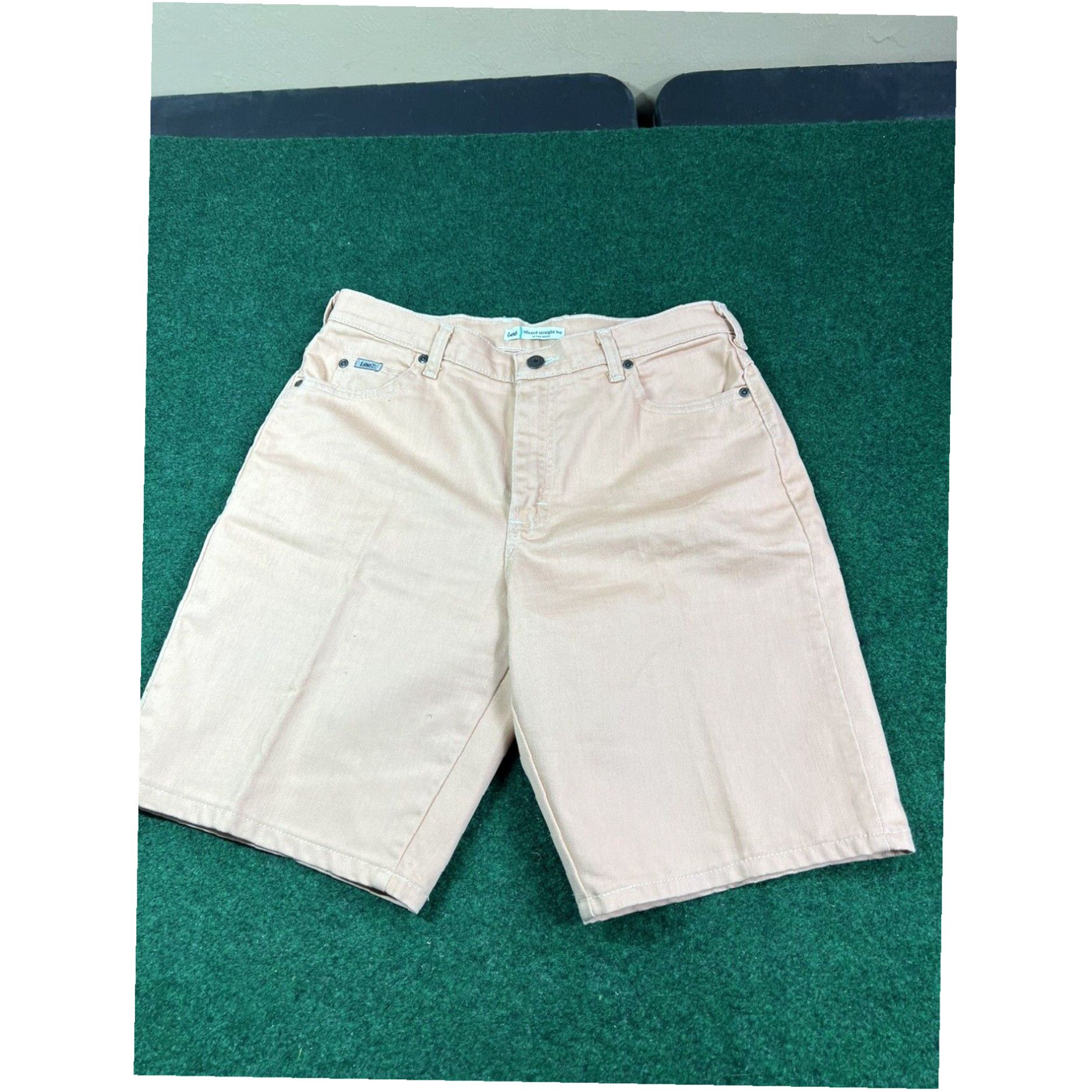 Lee LEE RIDERS MIDRISE Peach WOMENS JEAN SHORTS 10 med See Measurements Size 32" / US 10 / IT 46 - 7 Thumbnail