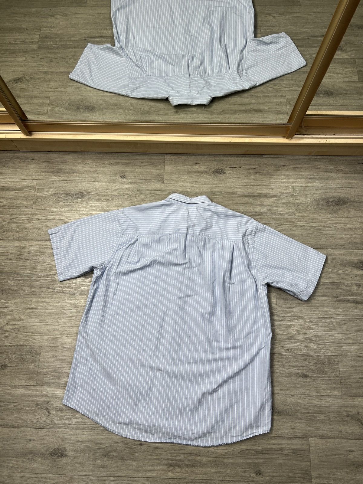 Lacoste Lacoste Short Sleeve Striped Button Down Shirt Grey Size XXL Size US XXL / EU 58 / 5 - 5 Thumbnail