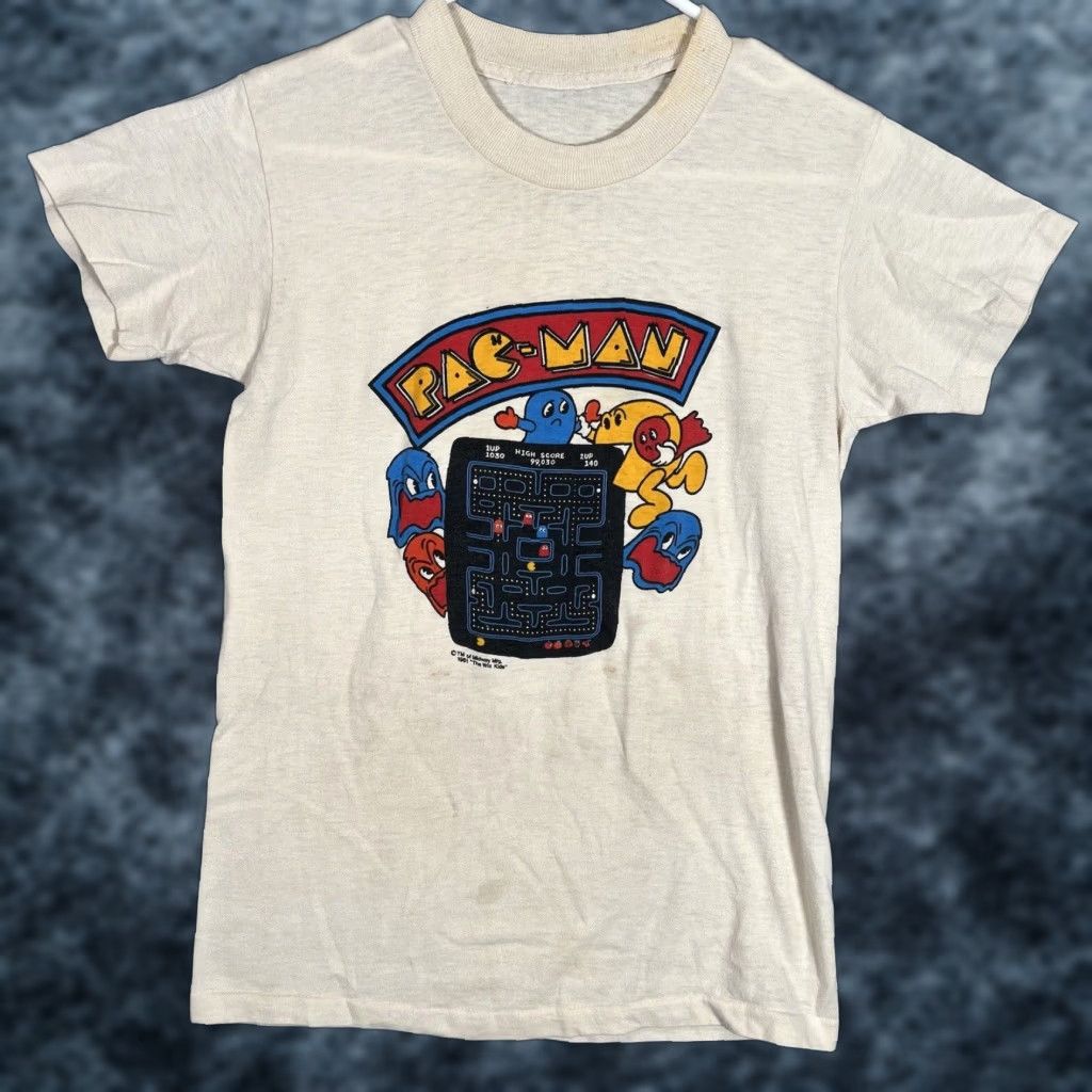 Vintage VINTAGE Pac-Man Video Arcade Game T-Shirt Adult Small Beige Mens 1981 Graphic Print Size US S / EU 44-46 / 1 - 1 Thumbnail