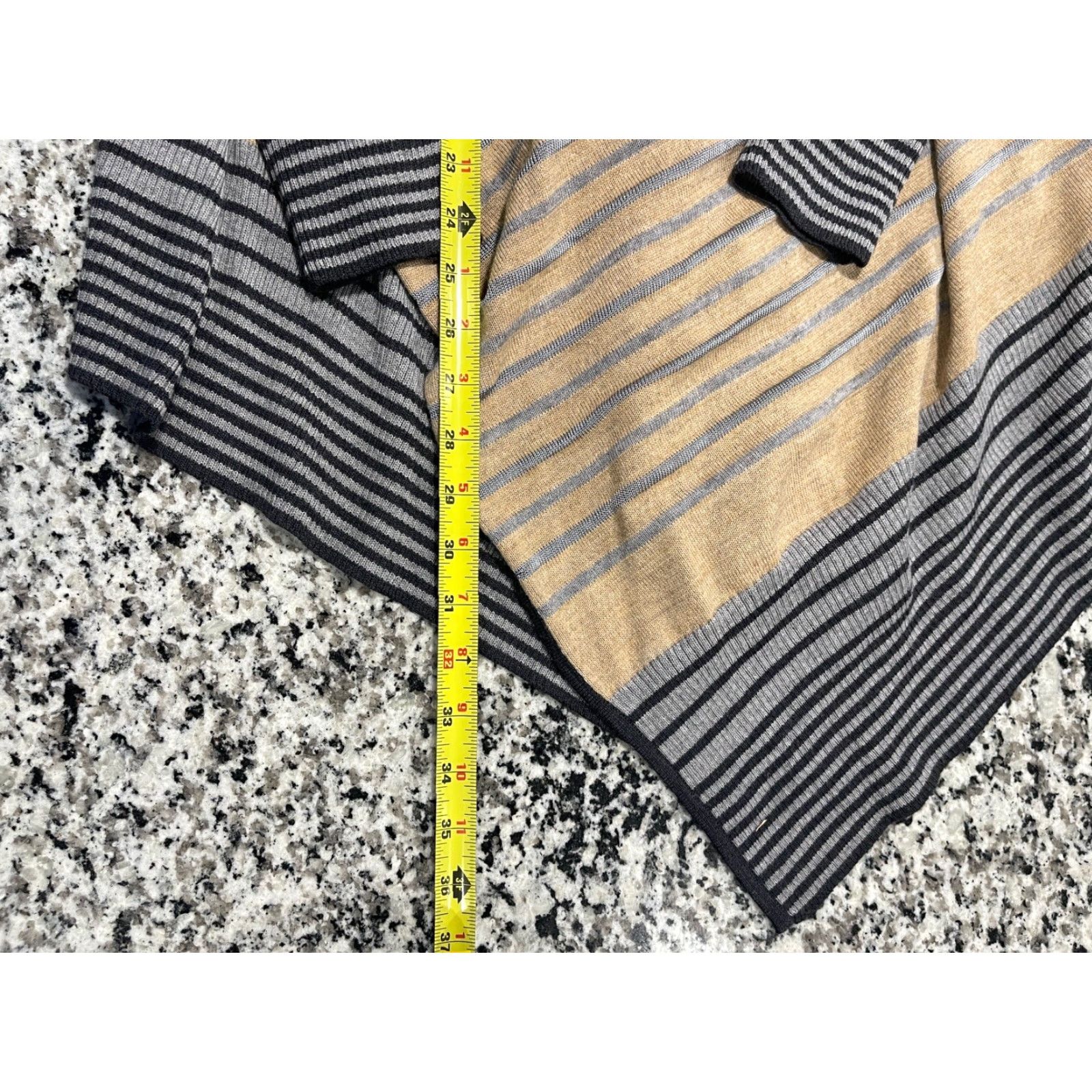 St. John St John Knits Sweater Cardigan Striped Wool Blend Dark Camel/Melange sz M Womens Regular Size M / US 6-8 / IT 42-44 - 6 Thumbnail