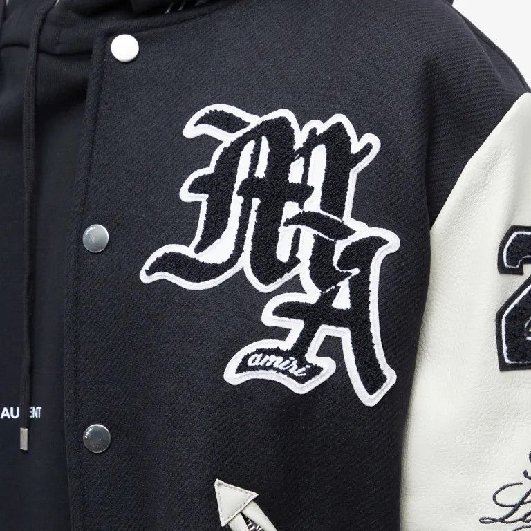 Amiri o1mle1024 Oversized Varsity Jacket in Black Size US M / EU 48-50 / 2 - 5 Thumbnail