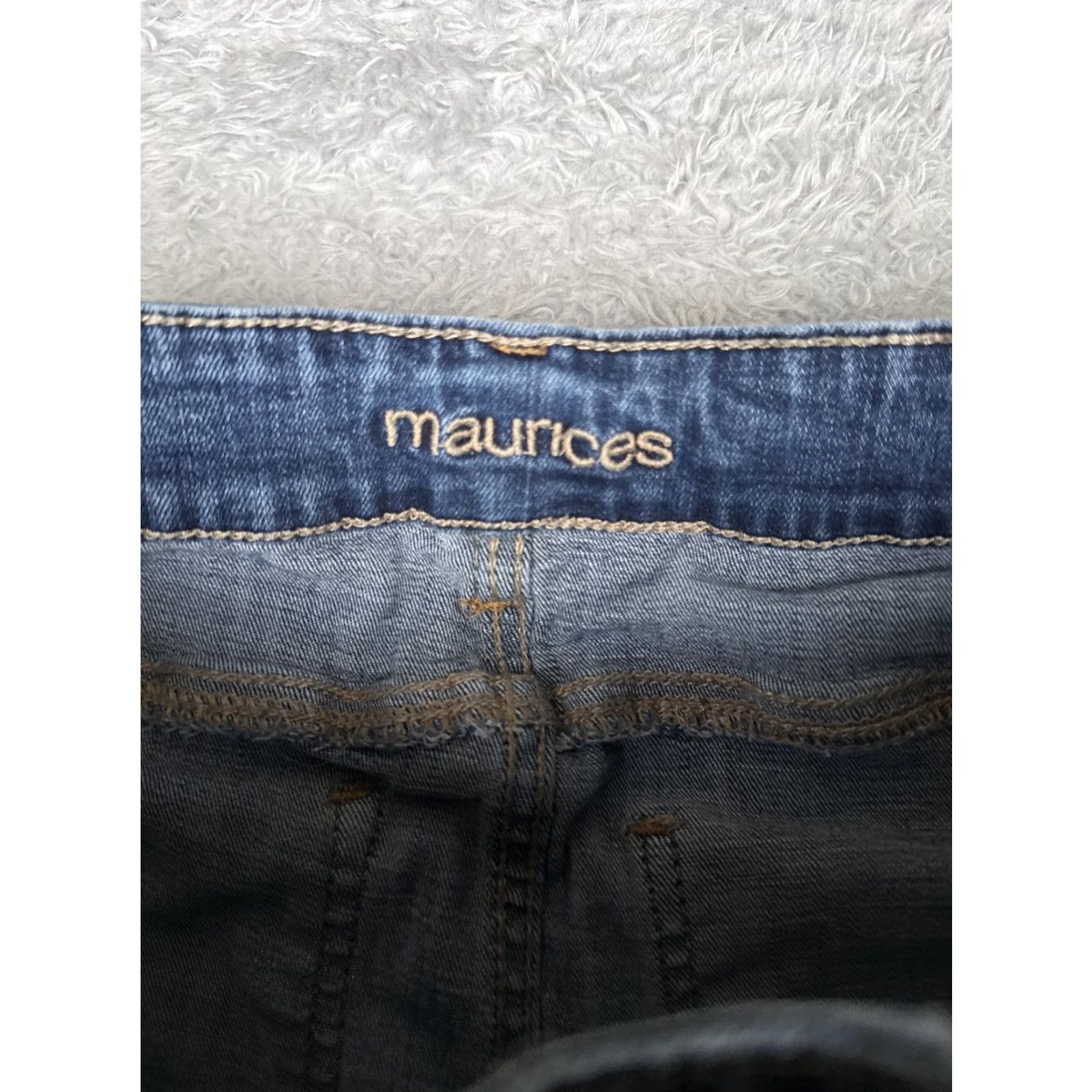 Vintage Maurices Jeans Womens M Blue Skinny Mid Rise Slim Fit Stretch Denim Medium Wash 90s City Womens Size 32" / US 10 / IT 46 - 6 Thumbnail