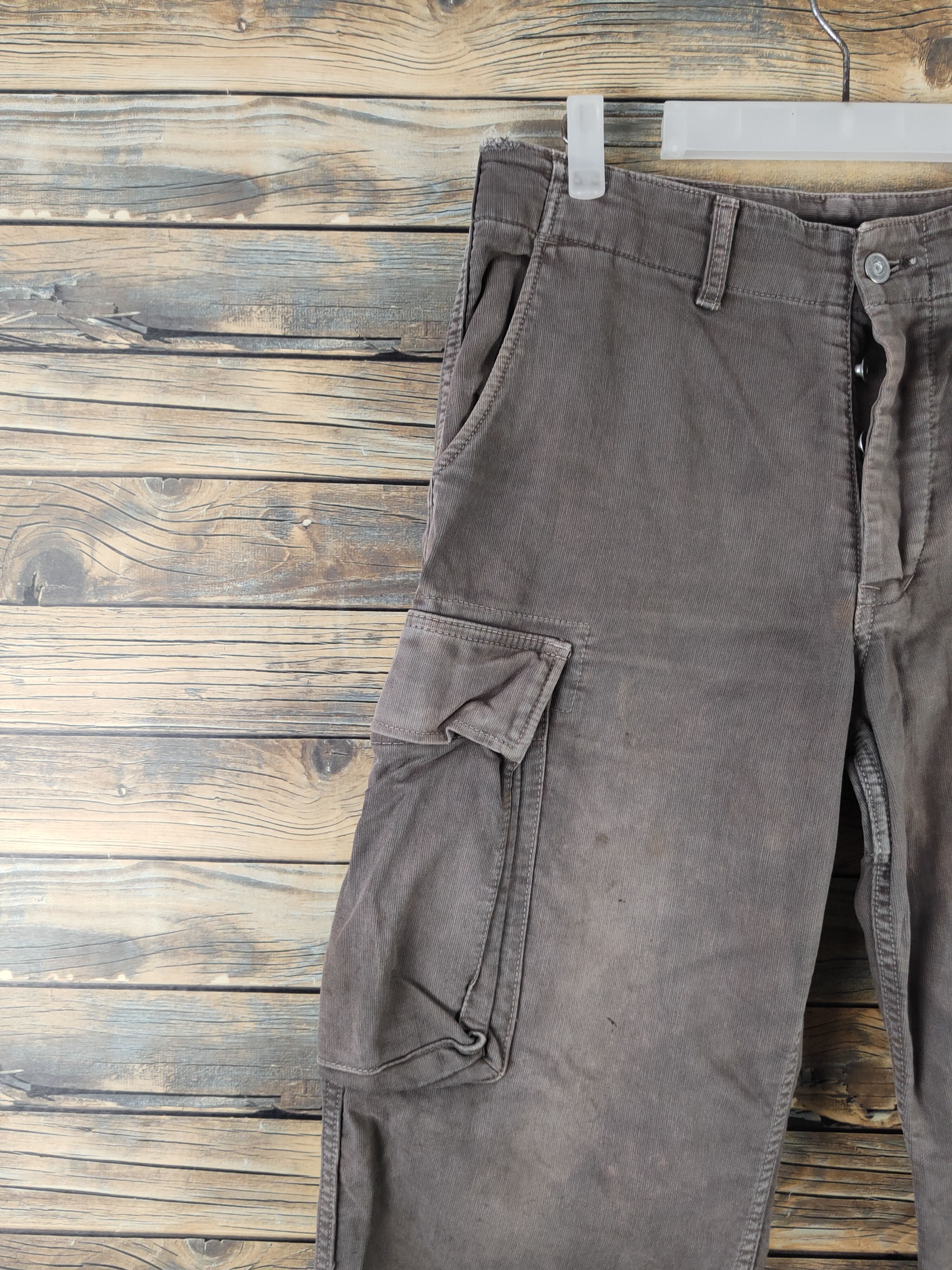 Johnbull DL John Bull Brown Faded Multipocket Cargo Pants #1955 Size US 31 - 3 Thumbnail
