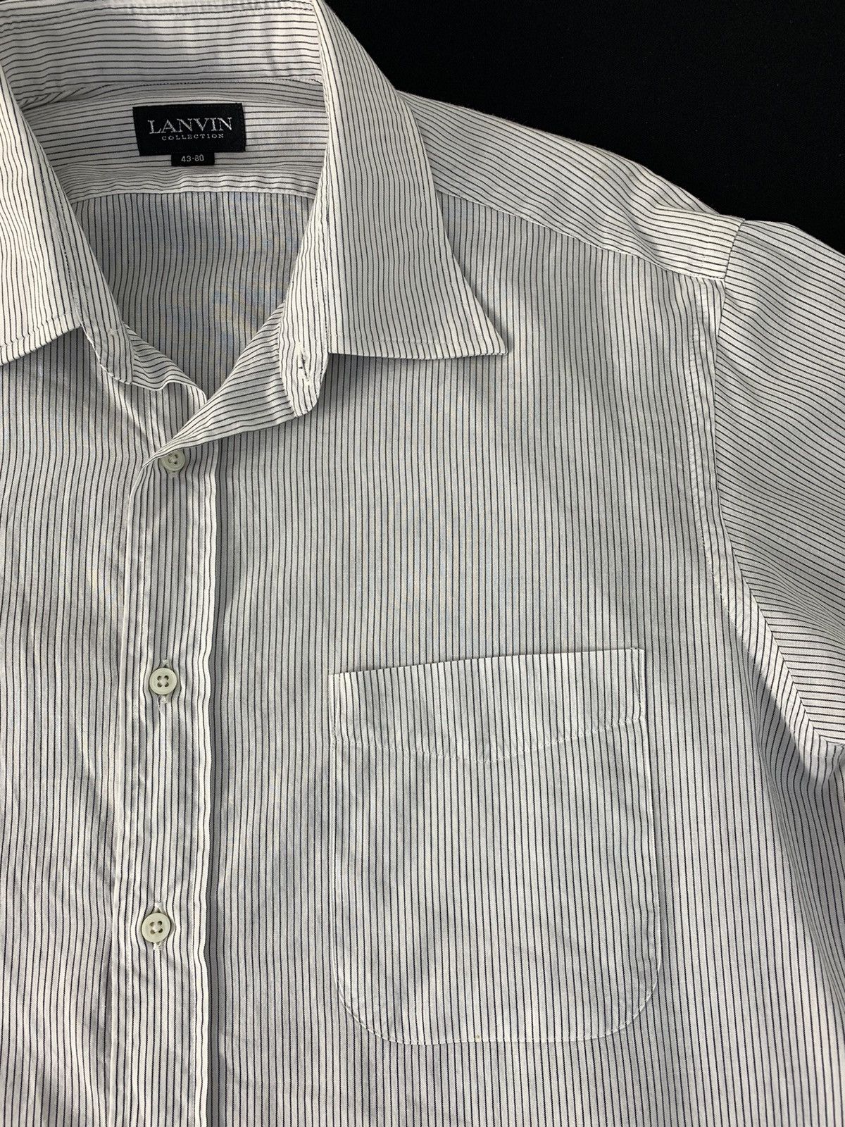 Lanvin Hype Lanvin Collection Striped Simple Button Up Office Wear Size US XL / EU 56 / 4 - 4 Thumbnail