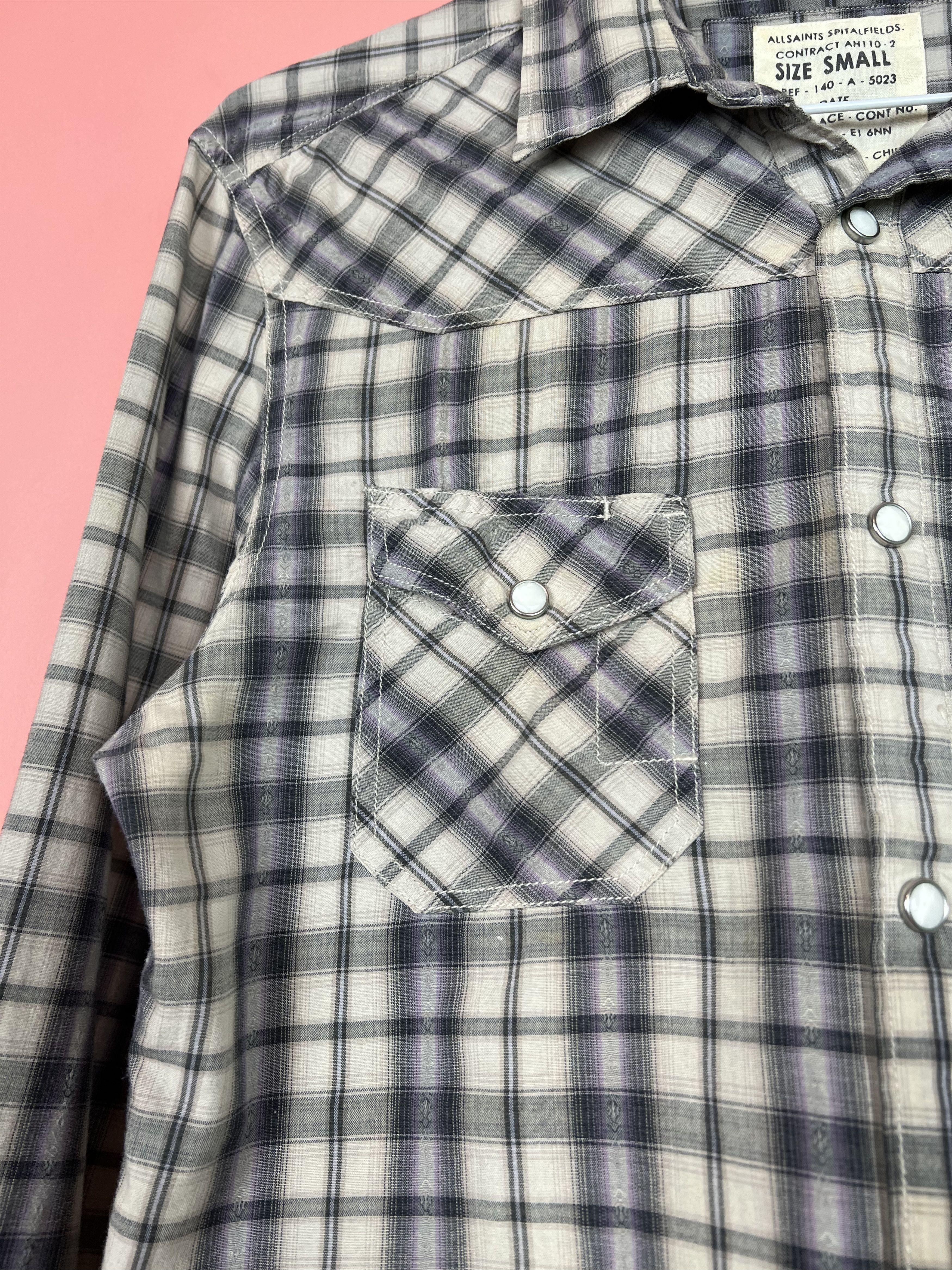 Allsaints Allsaints quilted casual shirt vintage streetwear Size US S / EU 44-46 / 1 - 5 Thumbnail