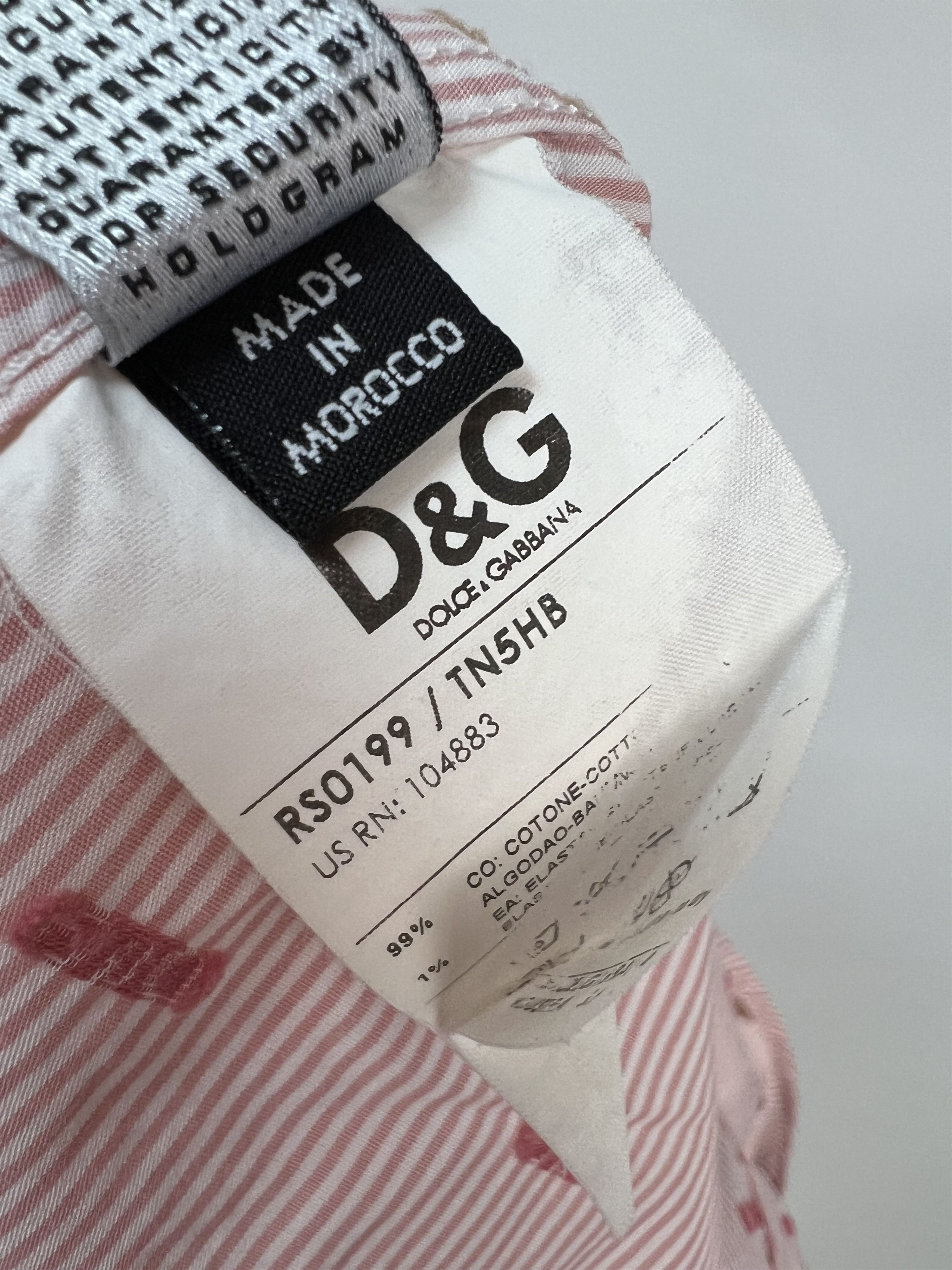 Dolce & Gabbana Dolce Gabbana Logo Sleeveless Stripe Button Up Shirt Size US L / EU 52-54 / 3 - 14 Thumbnail