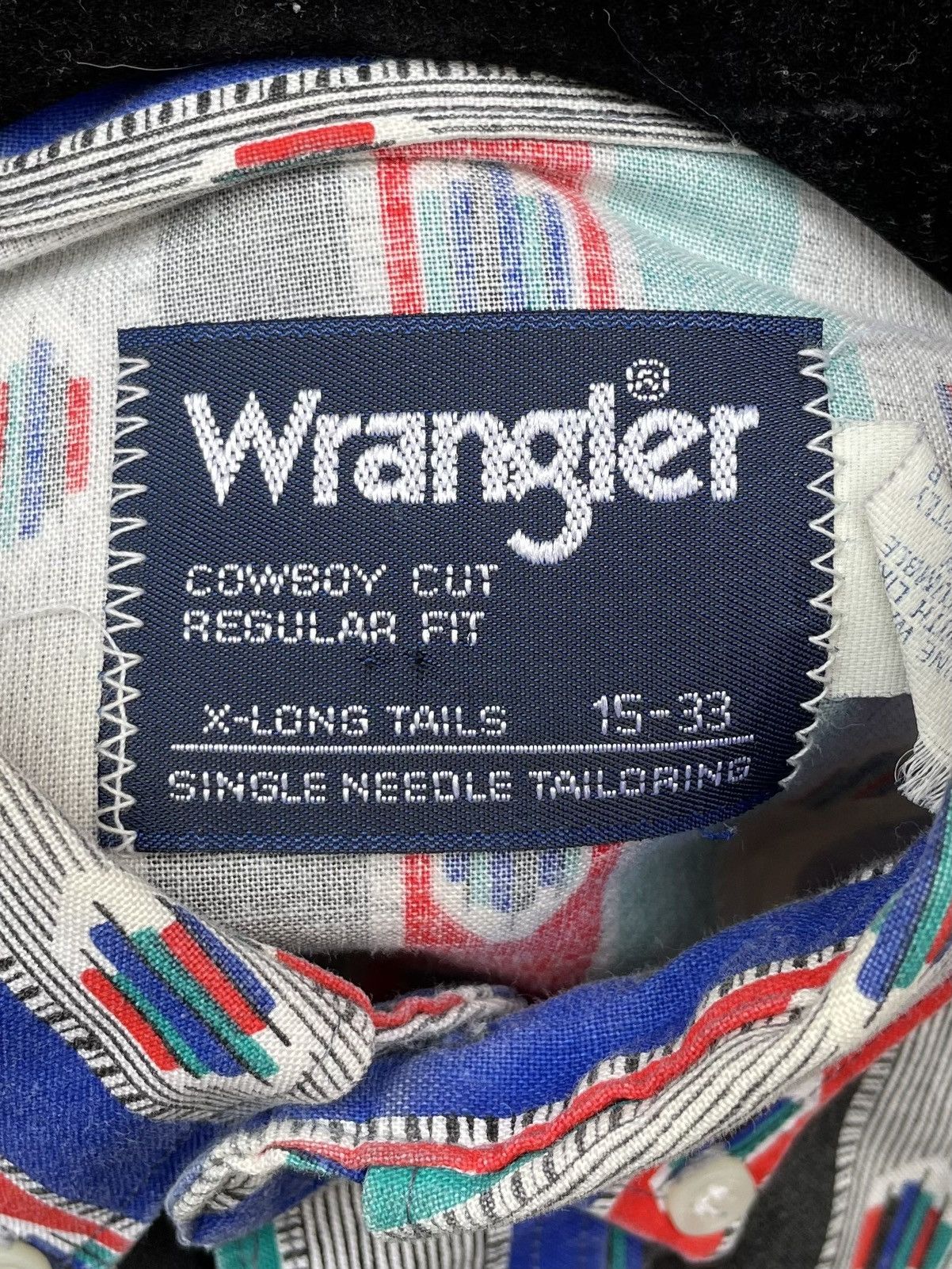 Wrangler VTG Wrangler Multicolor Abstract Striped Single Needle shirt Size US L / EU 52-54 / 3 - 2 Thumbnail