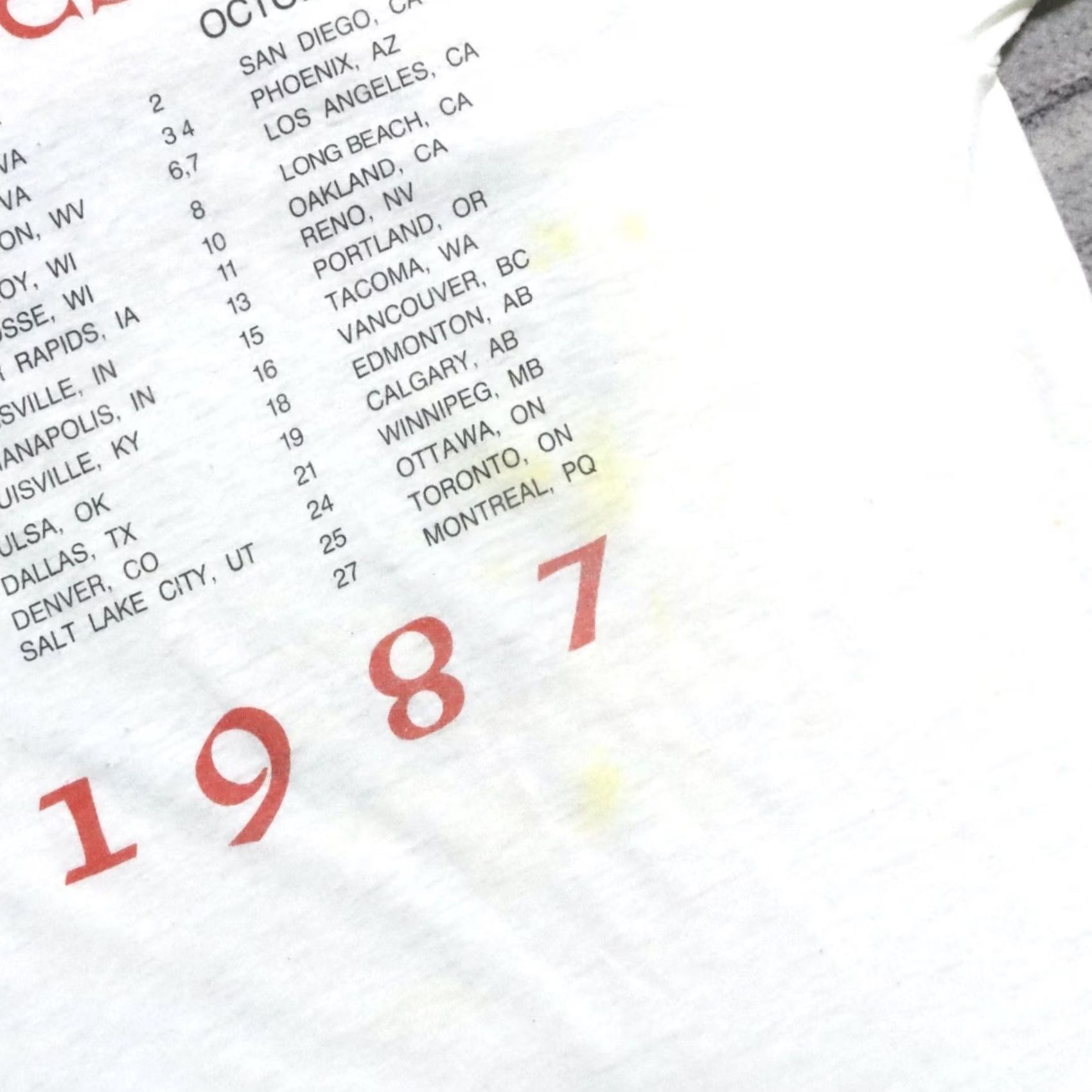 Vintage Vintage Whitesnake 1987 Band World Tour Shirt XL White Men’s Shirt XL White Vintage 80s Band World Tour Shirt Mens Size US XL / EU 56 / 4 - 7 Thumbnail