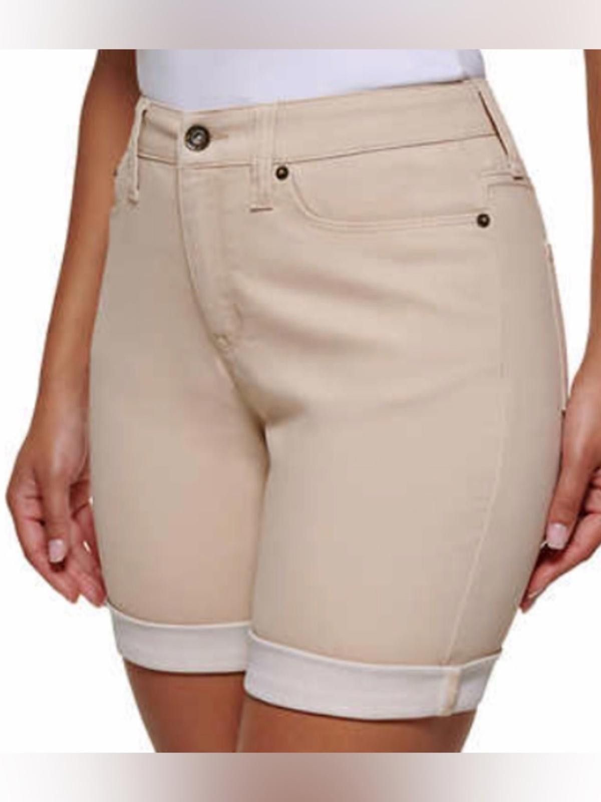 DKNY DKNY Jeans / Denim Cuffed Bermuda Shorts / tan Size 27" / US 4 / IT 40 - 9 Thumbnail
