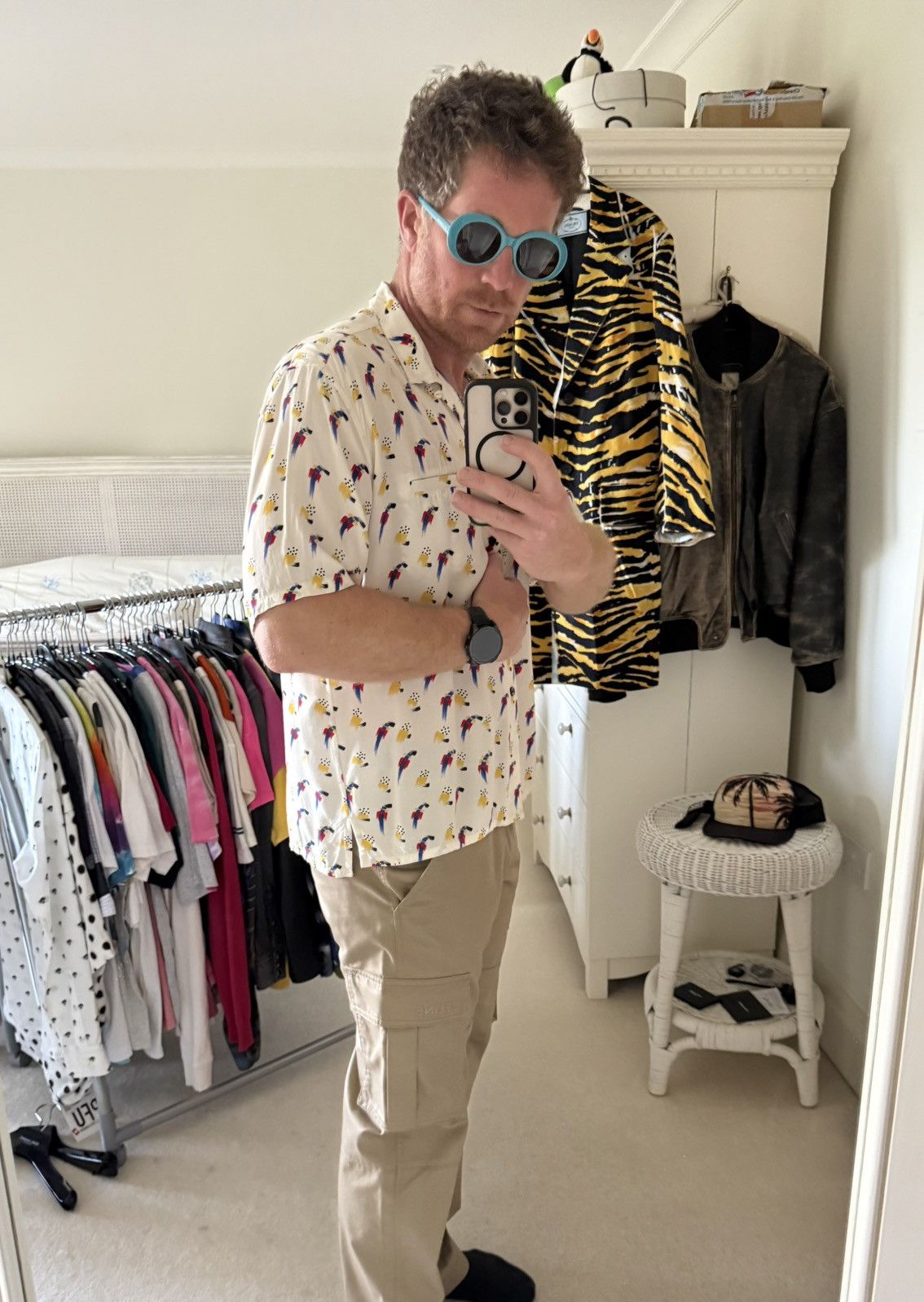 Saint Laurent Paris SS22 Saint Laurent parrot Hawaiian shirt bowling 41 grail Size US L / EU 52-54 / 3 - 3 Thumbnail