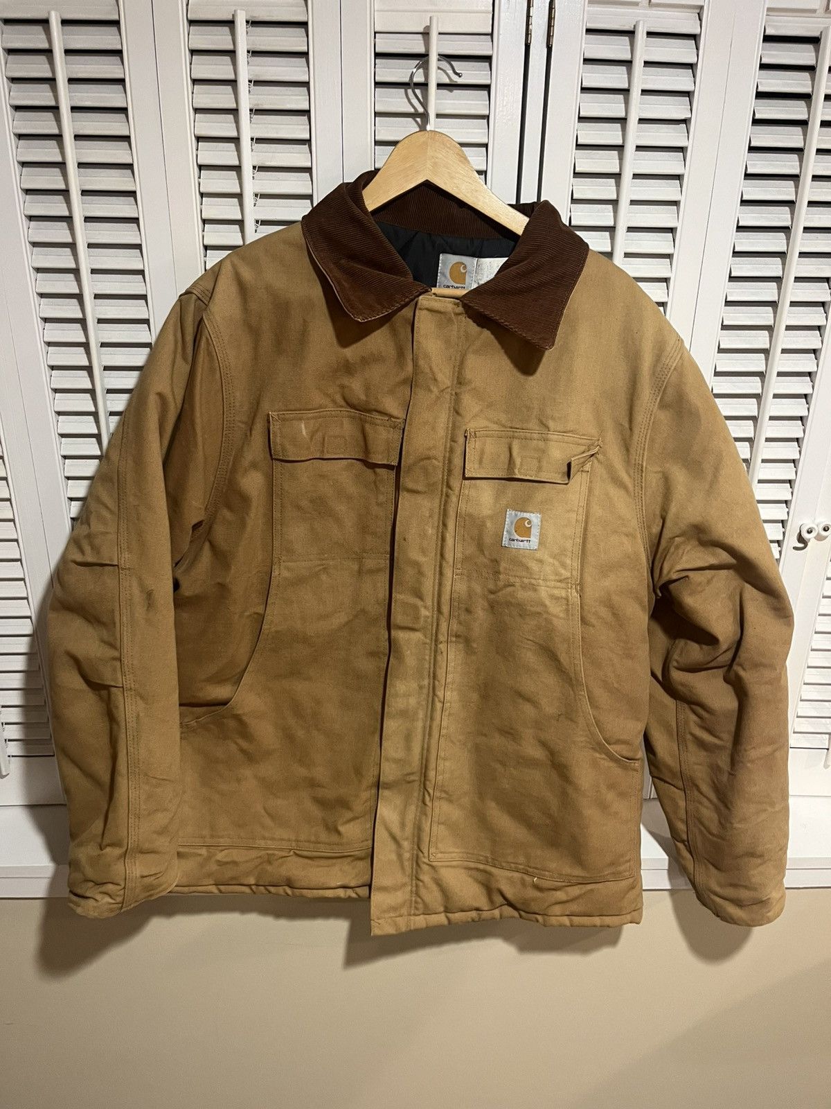 Carhartt 90s Brown Carhartt Arttic Jacket CQ186 / Union MADE Size US L / EU 52-54 / 3 - 1 Thumbnail