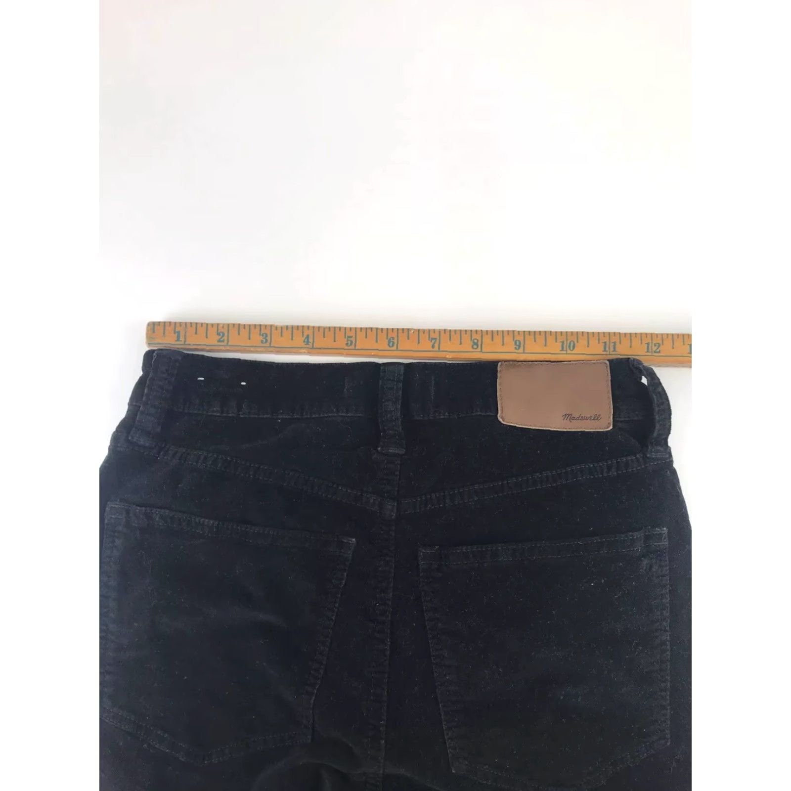 Madewell MADEWELL High Riser Velvet Skinny Women's 24 Black Velveteen Jeans EUC Size 42" / US 20 - 5 Thumbnail