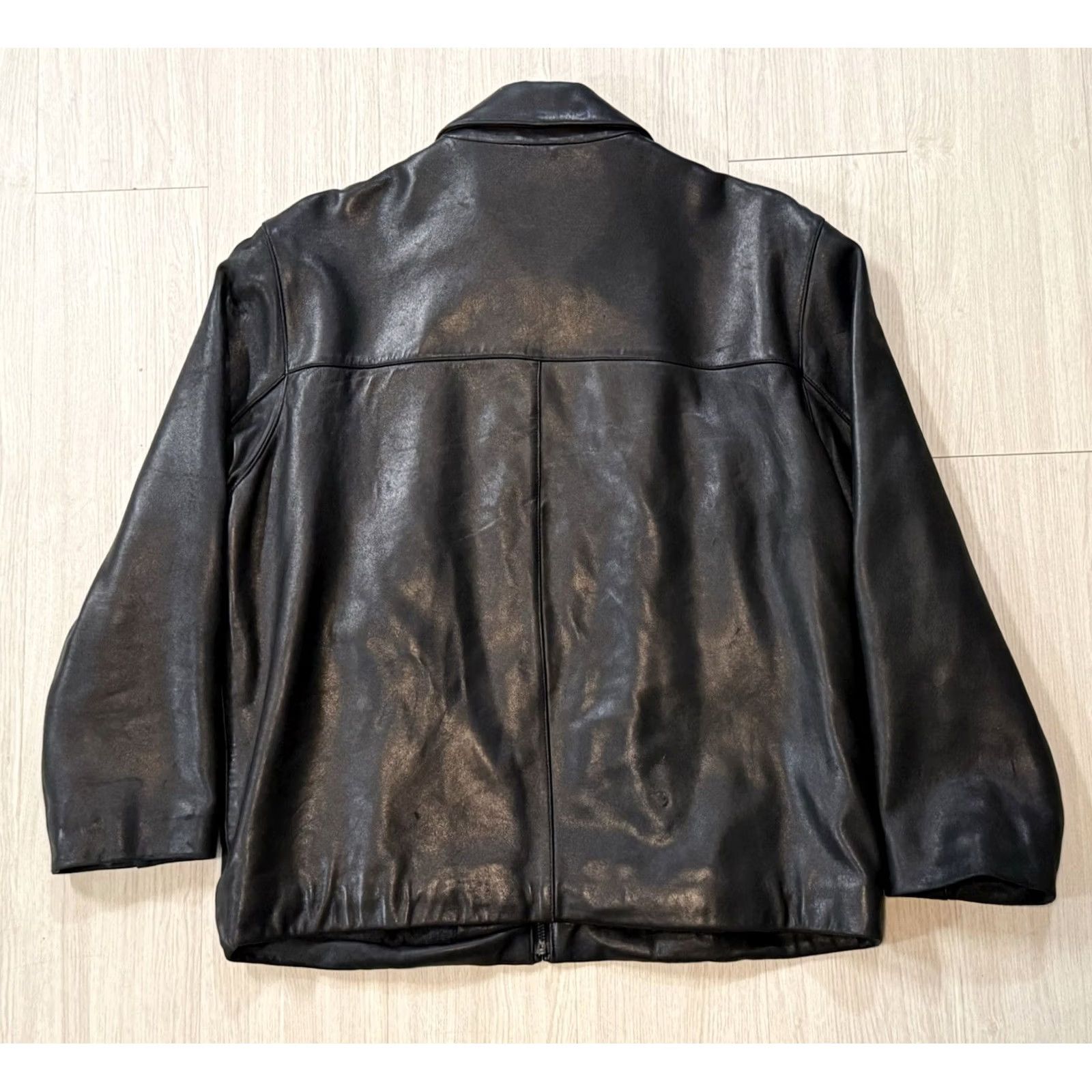 Brooks Brothers Brooks Brothers Bomber Jacket M Leather Wool Lined Black Zip Mens Casual Size US M / EU 48-50 / 2 - 2 Thumbnail