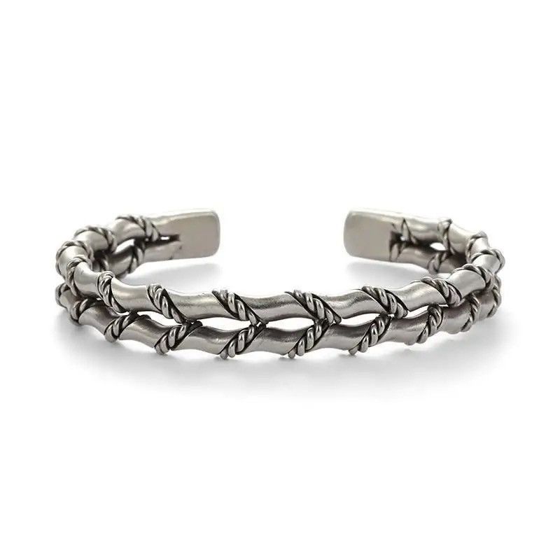 Jewelry × Vintage Cuban Weaving Double Bamboo Bracelet Size ONE SIZE - 4 Thumbnail