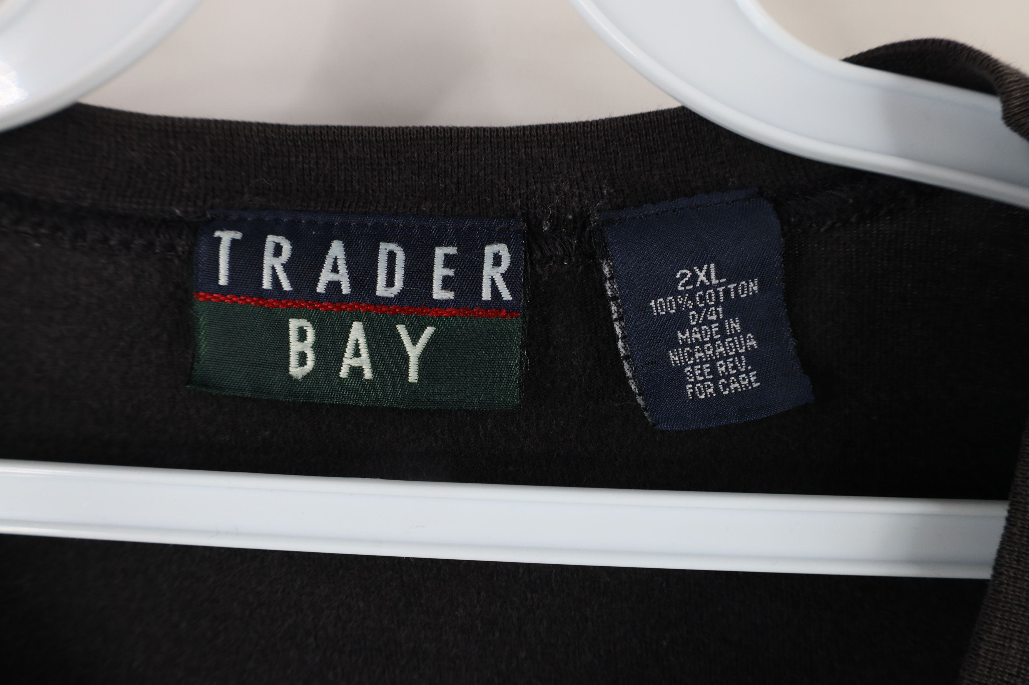 Vintage Vintage 90s Streetwear Blank Pocket Cotton T-Shirt Black Size US XXL / EU 58 / 5 - 4 Thumbnail