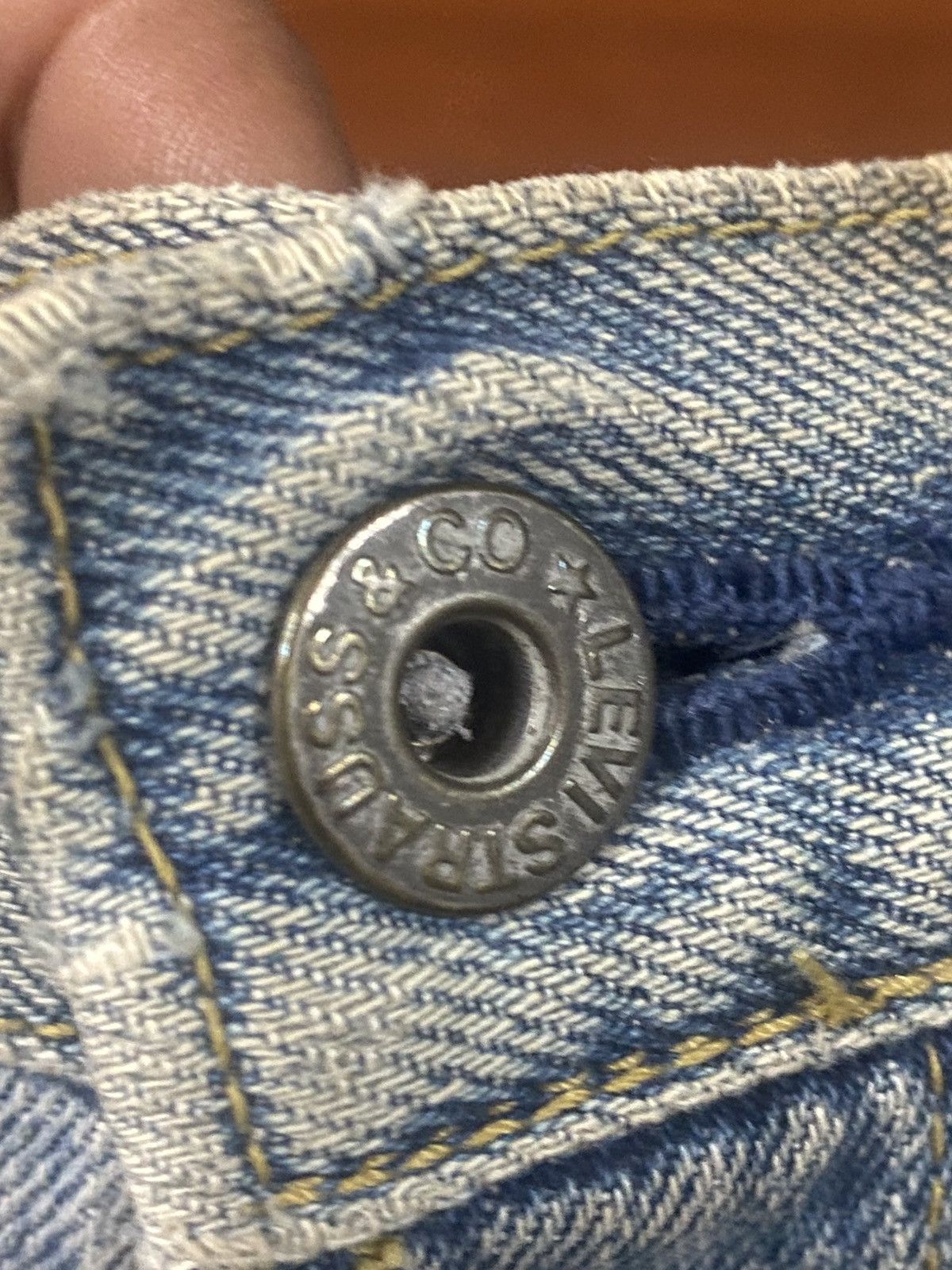 Levi's Vintage Clothing Vintage Levi’s Big E 702 XX Selvedge Distressed Repair Jeans Size US 31 - 15 Thumbnail