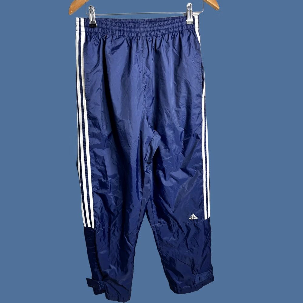 Adidas Adidas Track Pants Mens M Navy Blue 3-Stripes Lightweight Cotton Lined Size US 31 - 1 Thumbnail