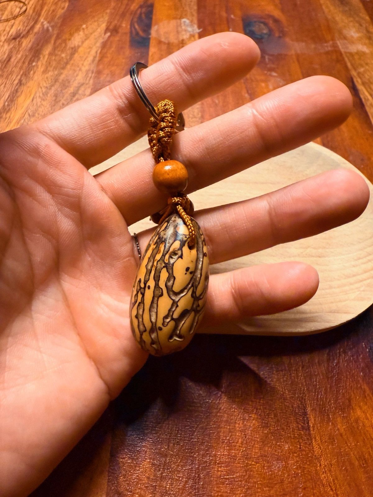 Other Handmade Natural Seed Keychain with Wooden Beads –Good Luck Size ONE SIZE - 2 Thumbnail