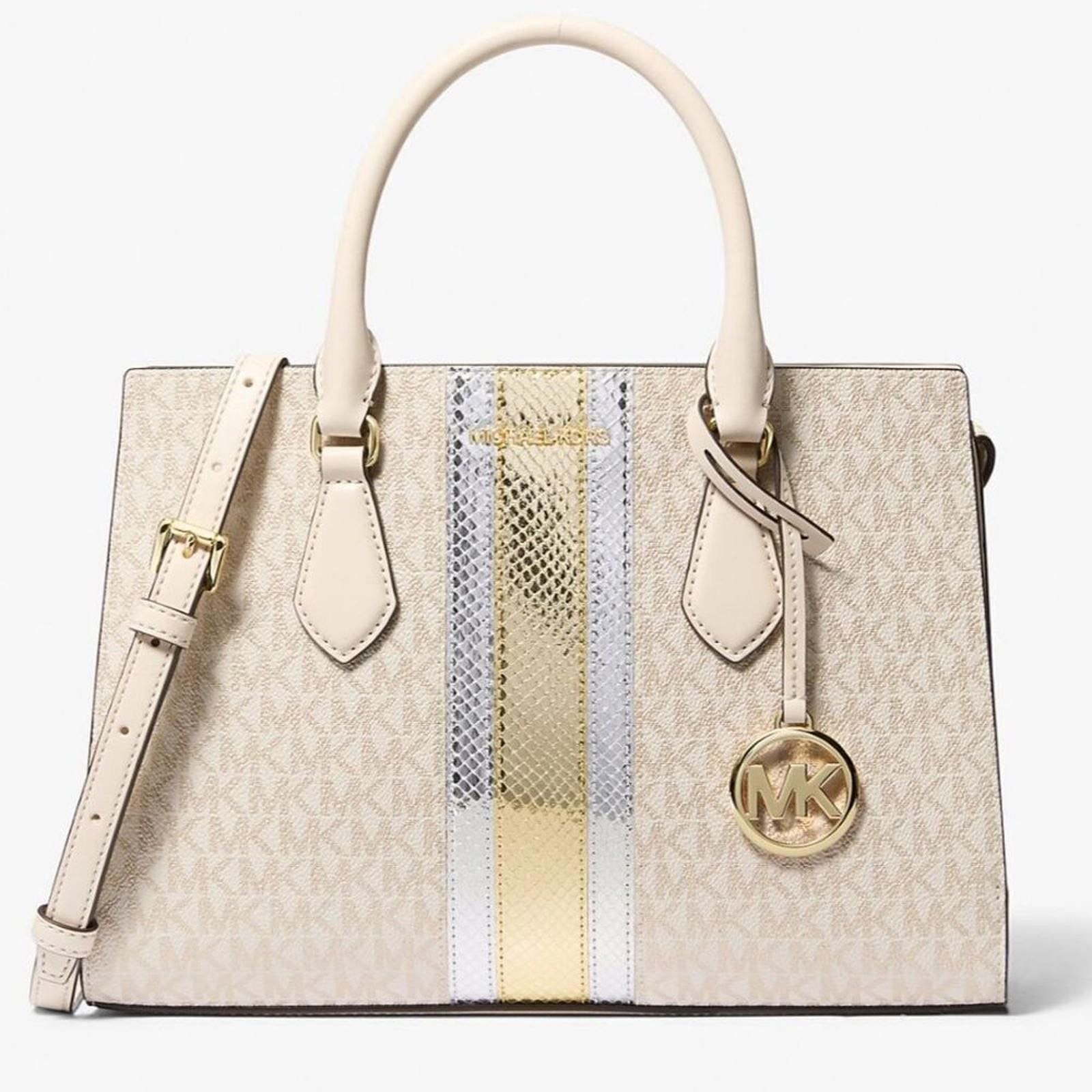 Michael Kors Michael Kors Sheila Medium Satchel Pale Gold Top Handle Bag Size ONE SIZE - 2 Thumbnail