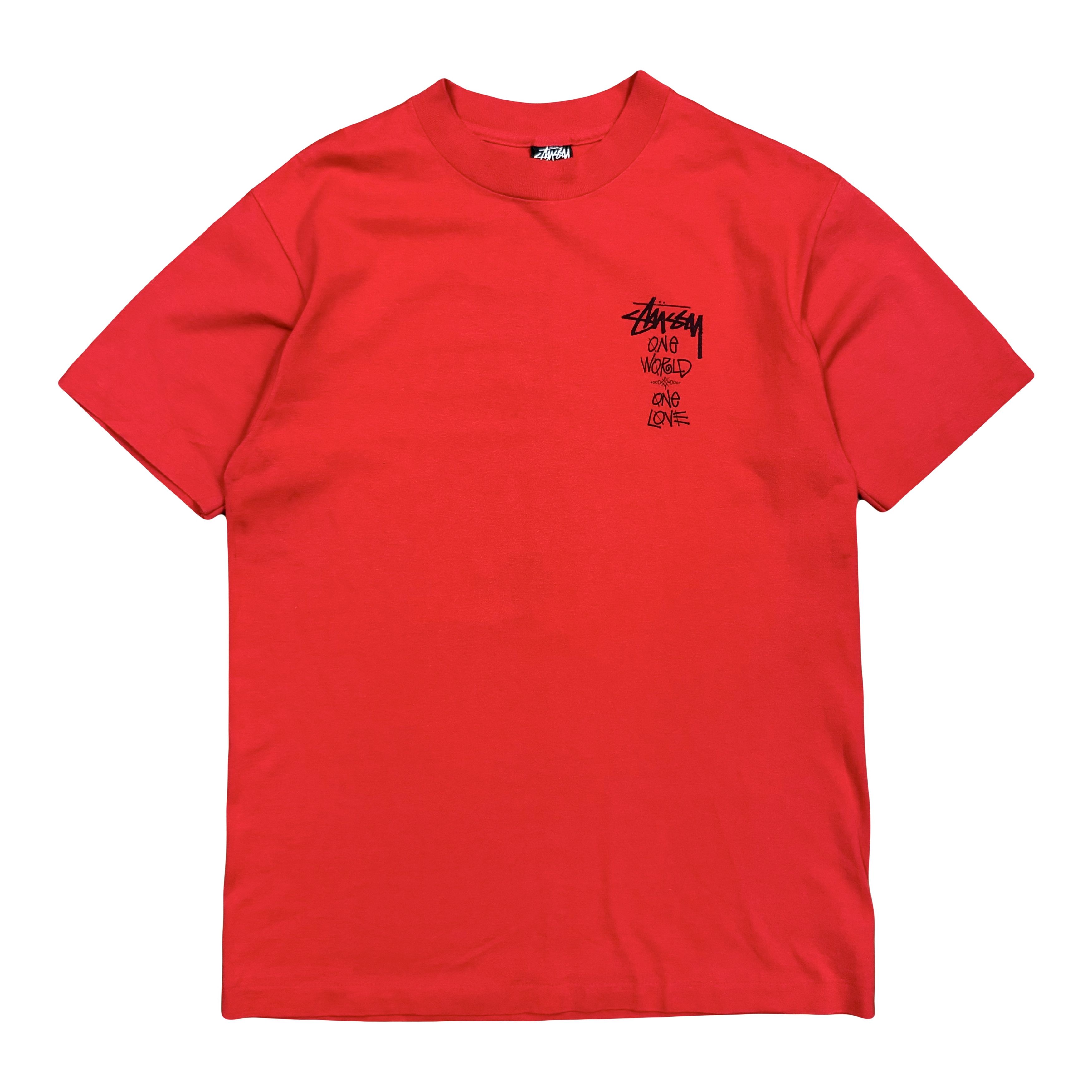 Stussy × Vintage VTG 80s Stussy One World One Love Rasta Lion T Shirt Size US L / EU 52-54 / 3 - 2 Thumbnail