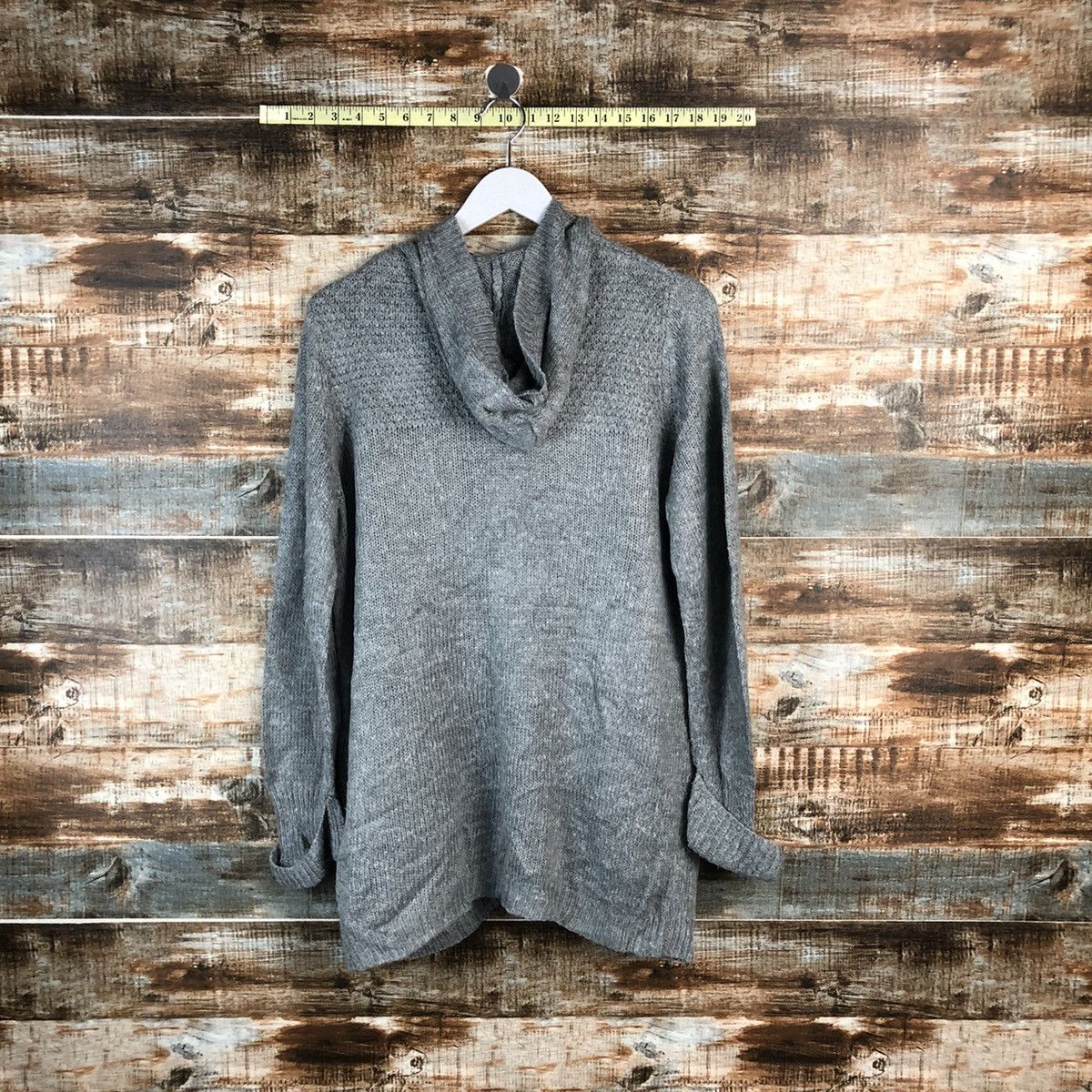 Homespun Knitwear Shoo La Reu Grey cardigan Knitwear #A2222 Size US L / EU 52-54 / 3 - 12 Thumbnail
