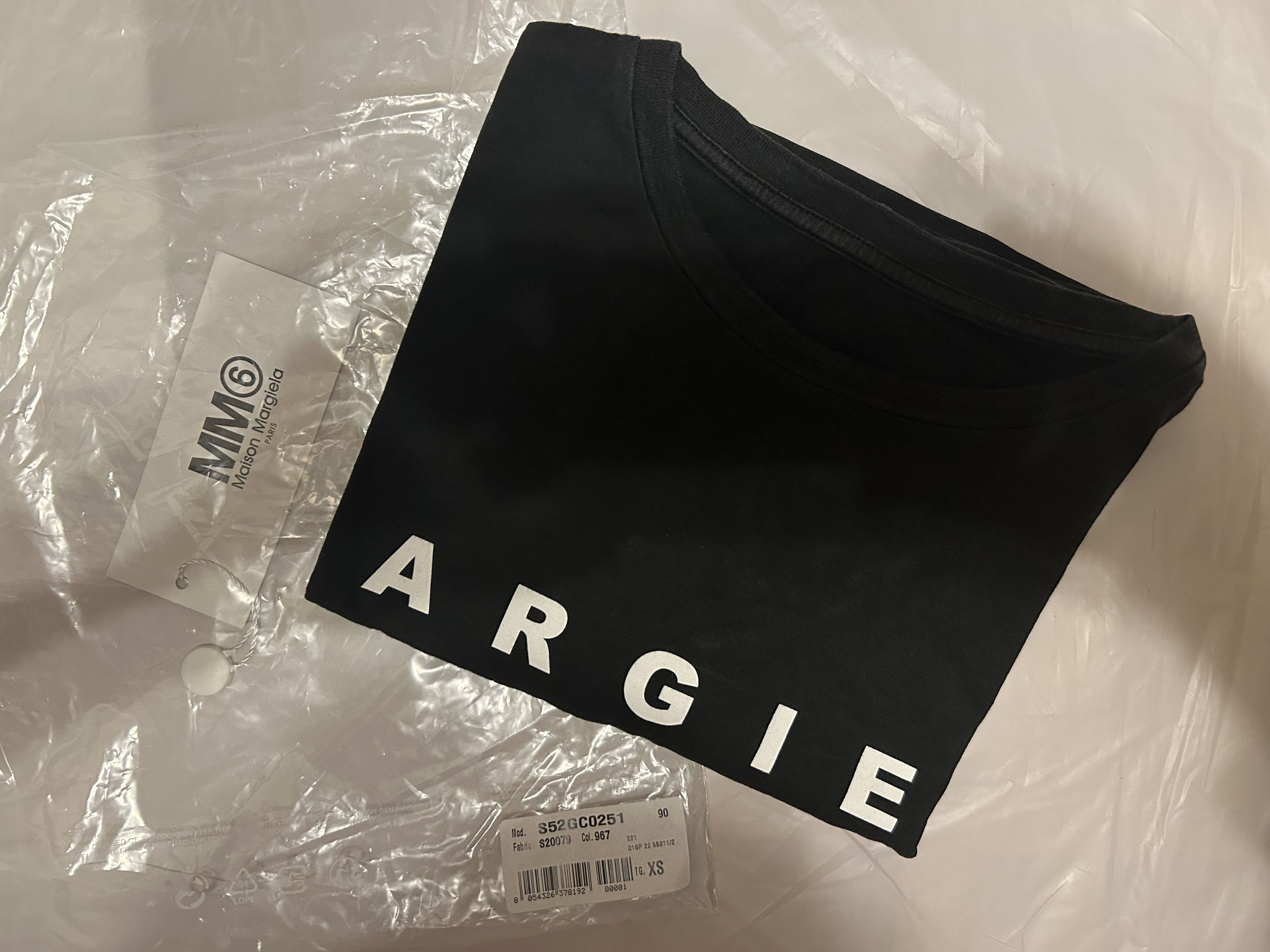 Maison Margiela MM6 Maison Margiela Cropped T-Shirt, Washed Black XS Size XS / US 0-2 / IT 36-38 - 3 Thumbnail