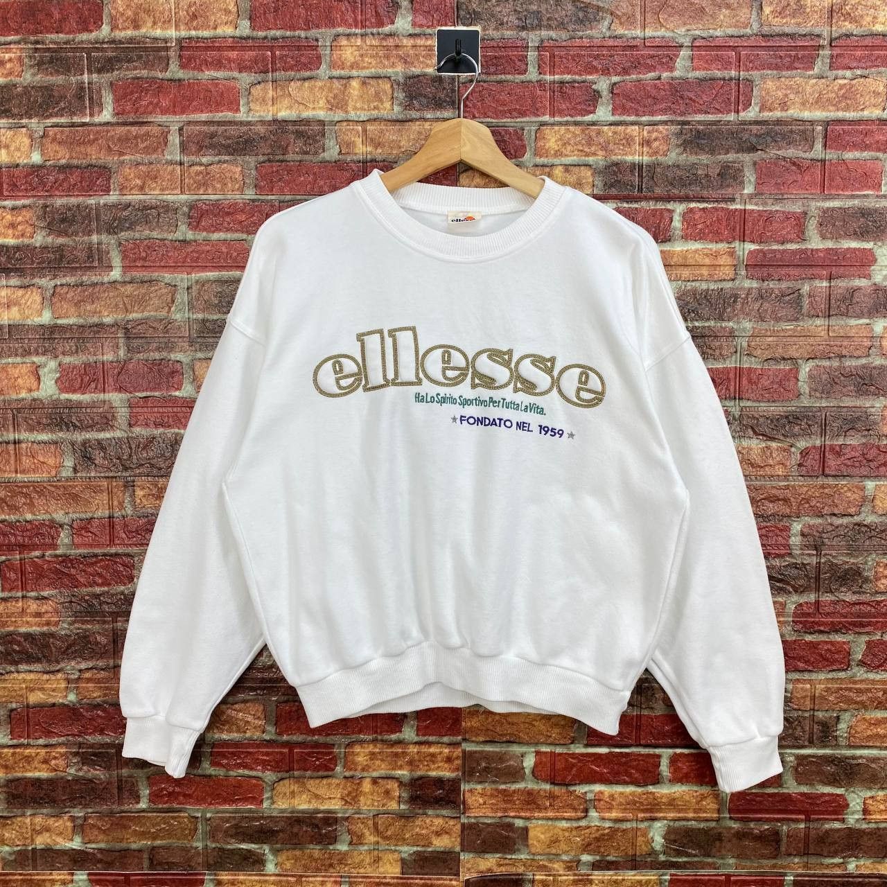 Ellesse Vintage Ellesse crewneck jumper big logo embroidered Size US M / EU 48-50 / 2 - 1 Thumbnail